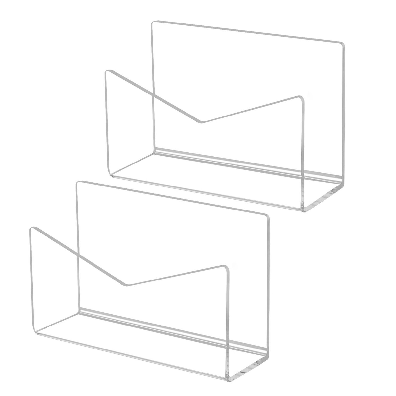 2 Pack Acrylic Mail Organizer Mail Holder Stand Vertical File Folder and view 8