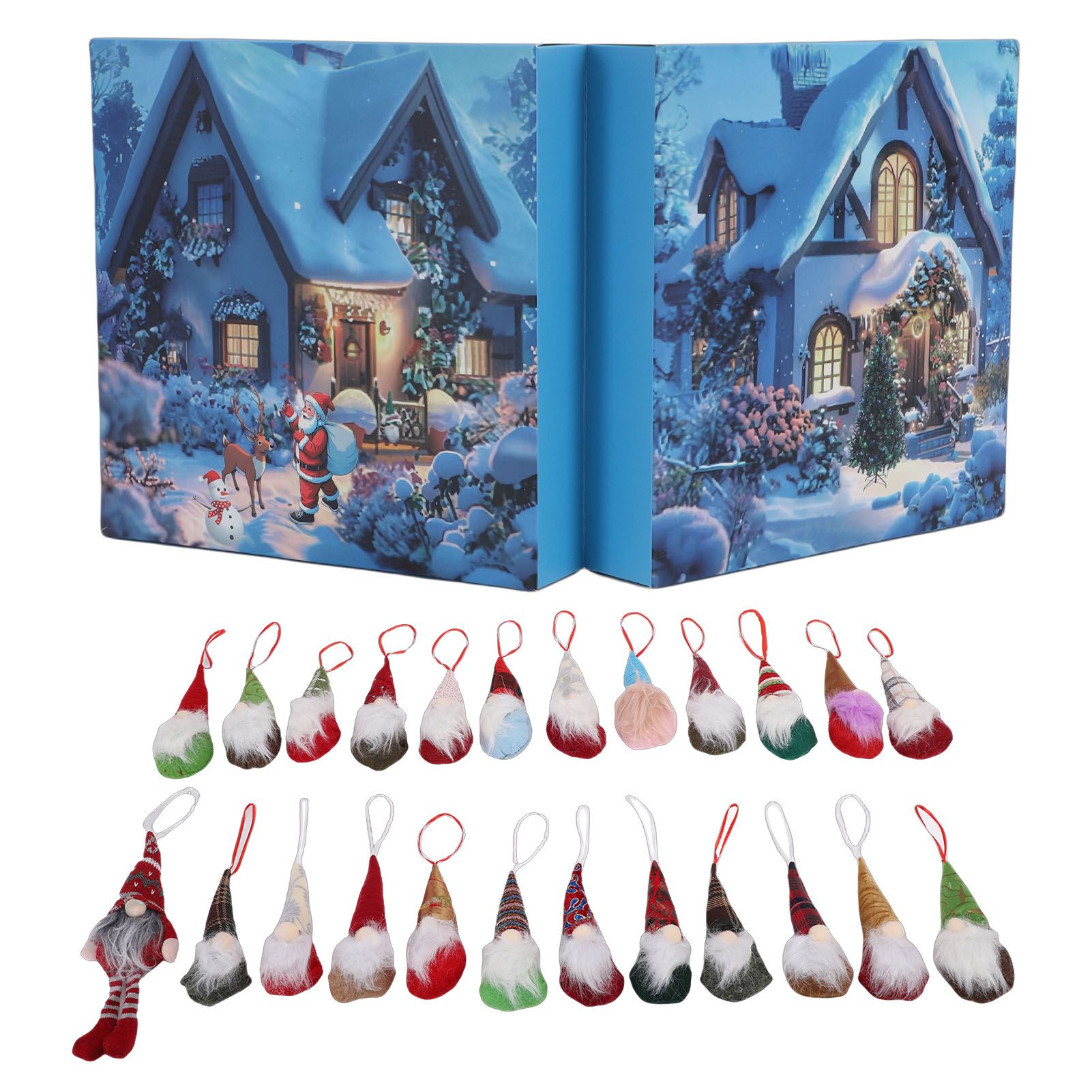 Xmas Advent Calendar with 24 Gnome Ornaments Collectible Surprise Holiday view 4