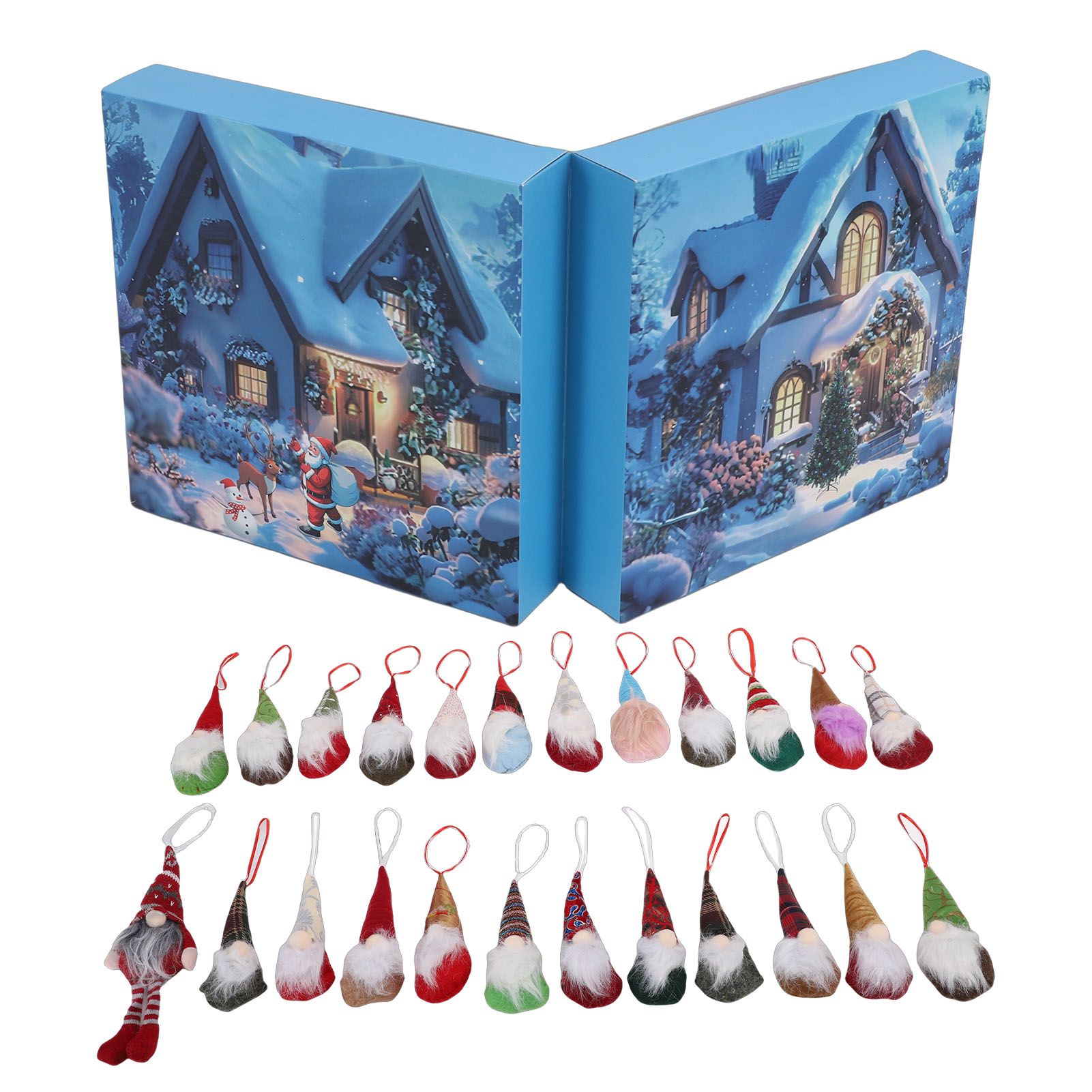 Xmas Advent Calendar with 24 Gnome Ornaments Collectible Surprise Holiday view 6