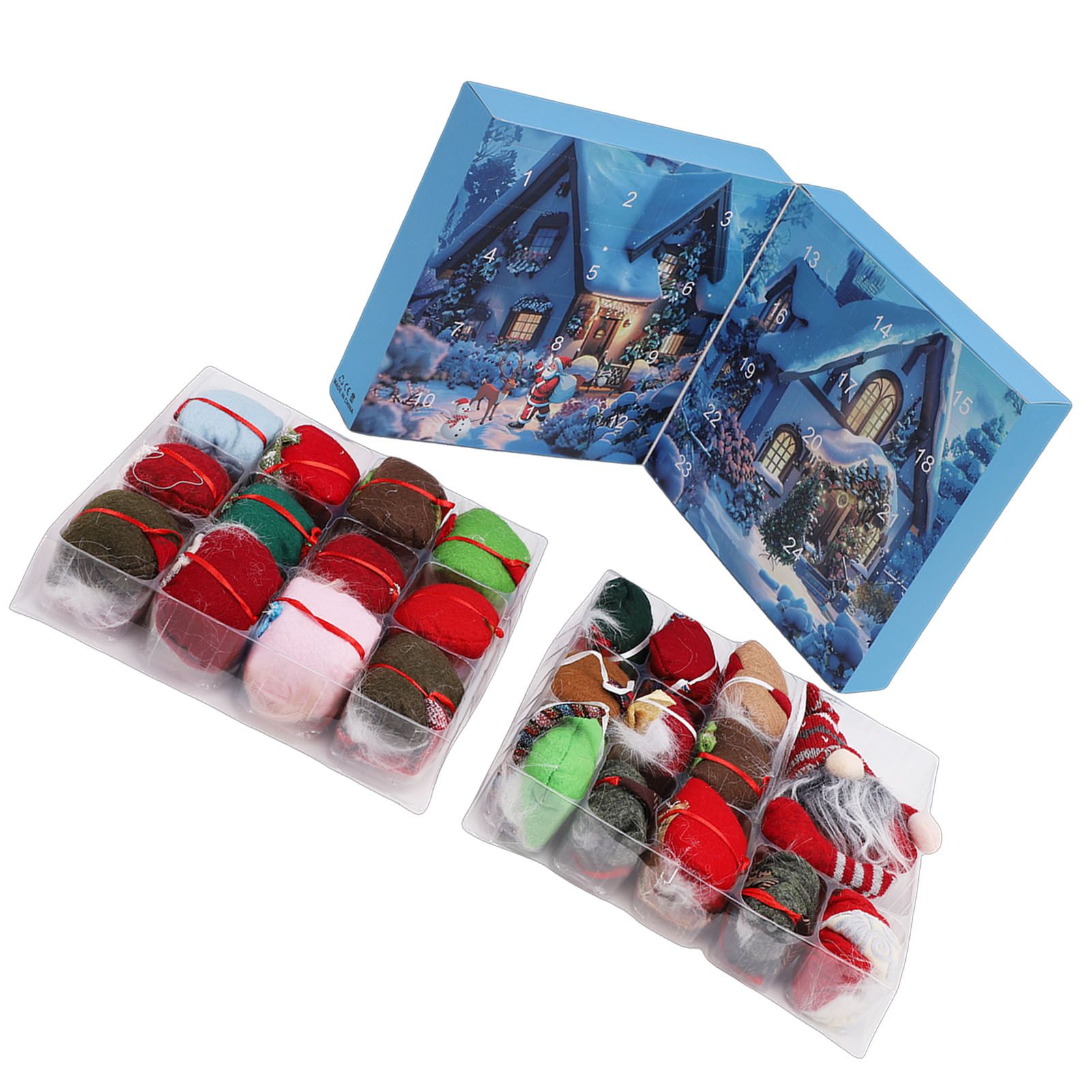 Xmas Advent Calendar with 24 Gnome Ornaments Collectible Surprise Holiday view 8
