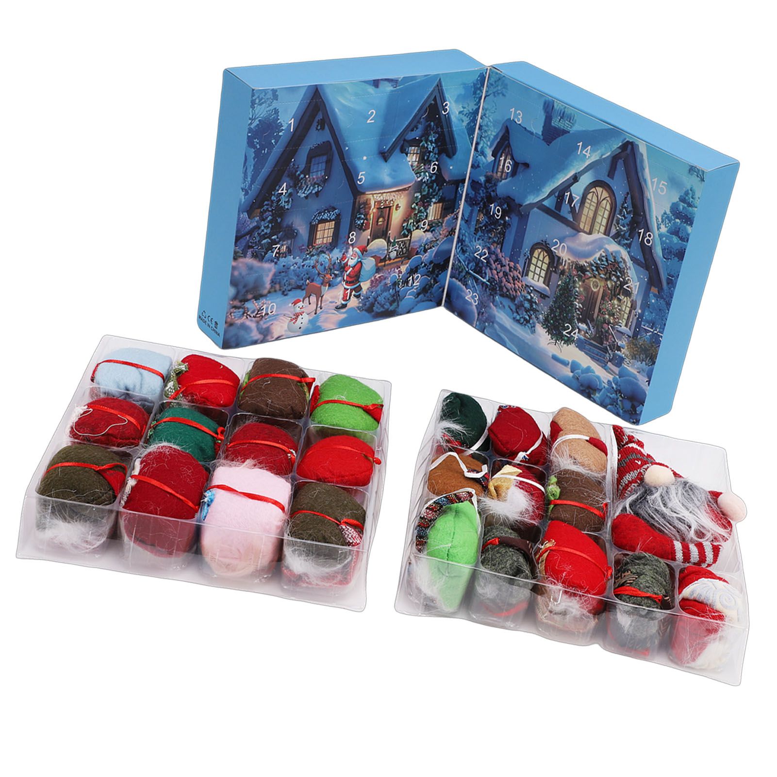 Xmas Advent Calendar with 24 Gnome Ornaments Collectible Surprise Holiday view 10