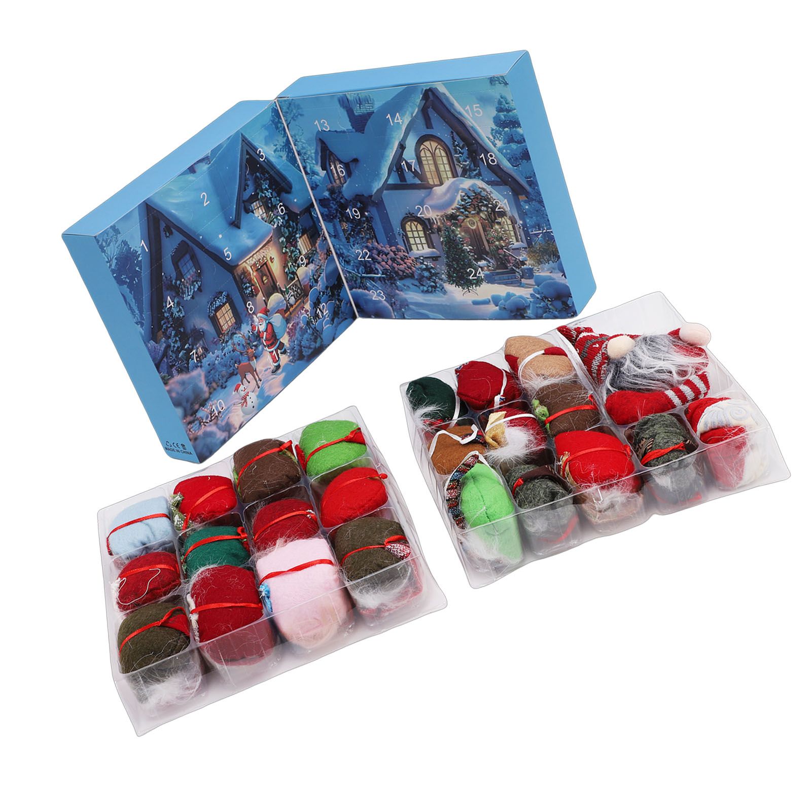 Xmas Advent Calendar with 24 Gnome Ornaments Collectible Surprise Holiday view 11