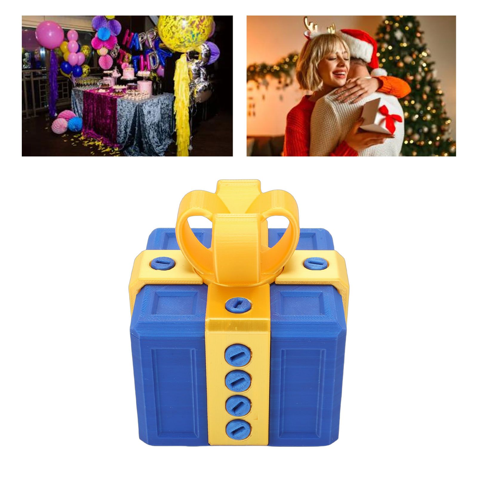 Annoying Gift Box with Nested Screws 3D Printed Funny Surprise Box for view 11