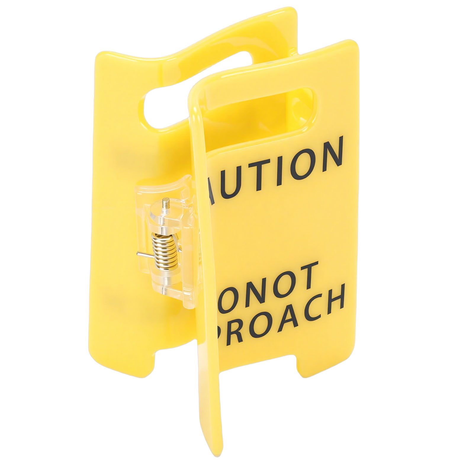 Caution Sign Hair Claw Clamp Do Not Approach Sign Funny Yellow Warning Hair view 11