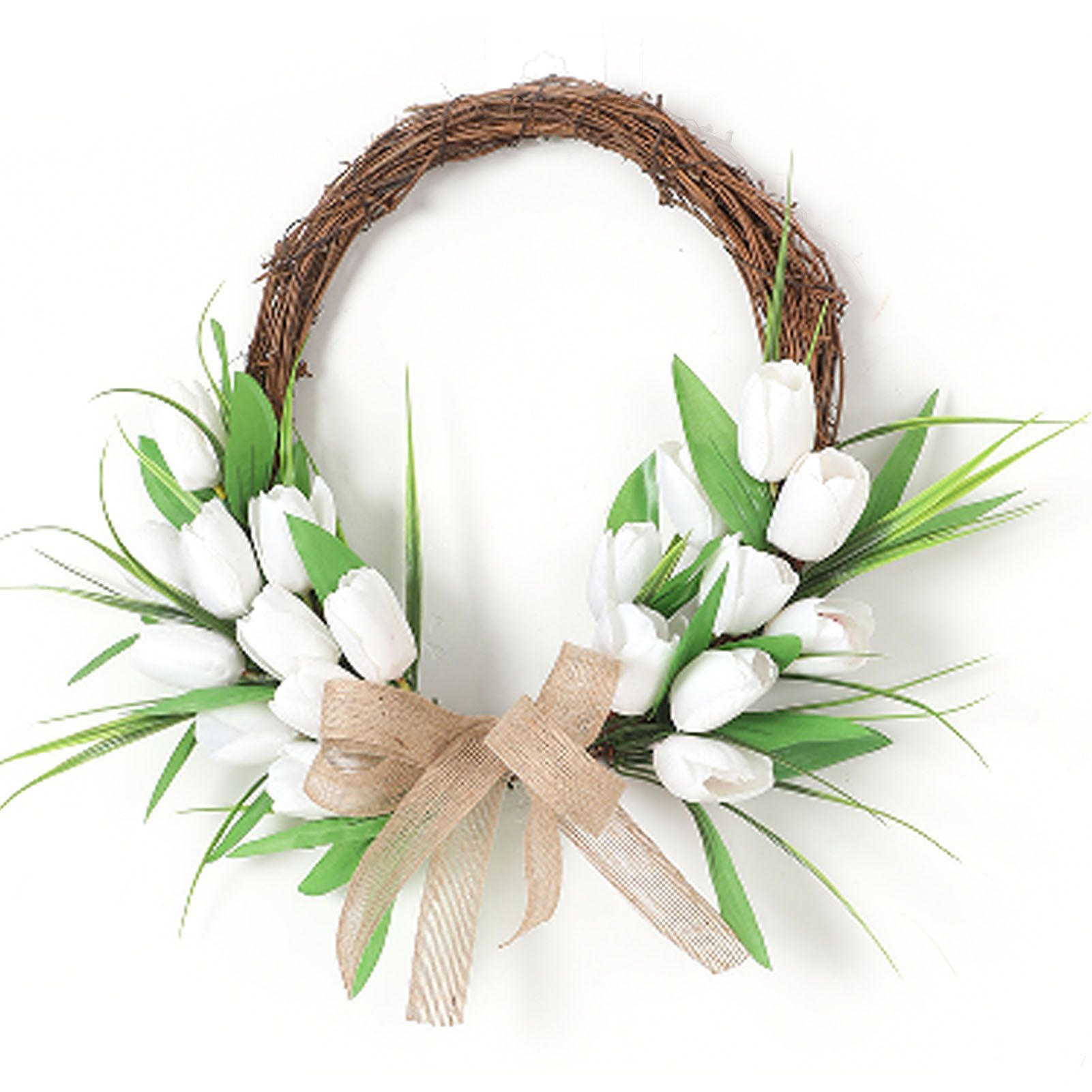 Front Door Wreath Hanging Decoration Simulated Flower Holiday Spring Home — image 1