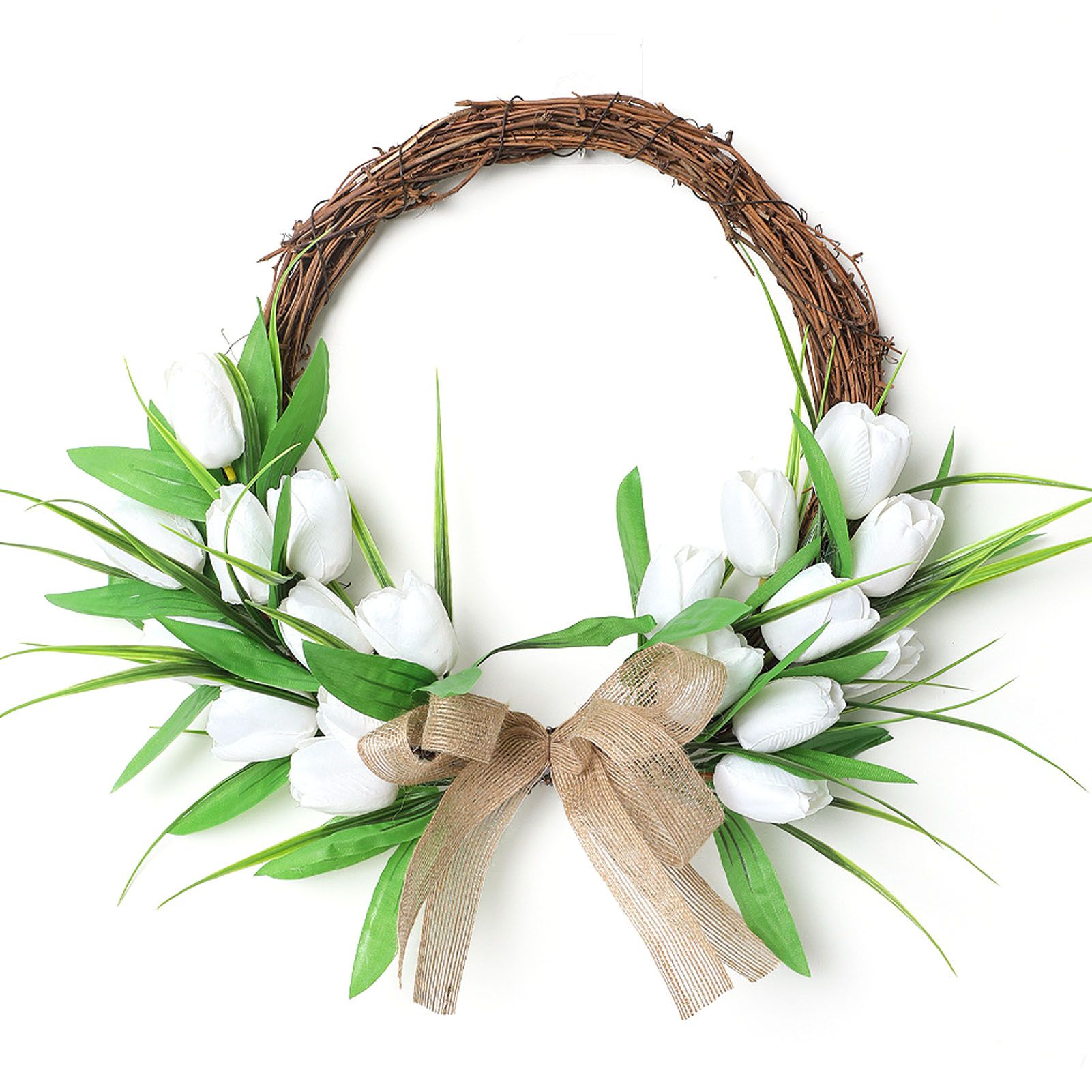 Front Door Wreath Hanging Decoration Simulated Flower Holiday Spring Home view 3