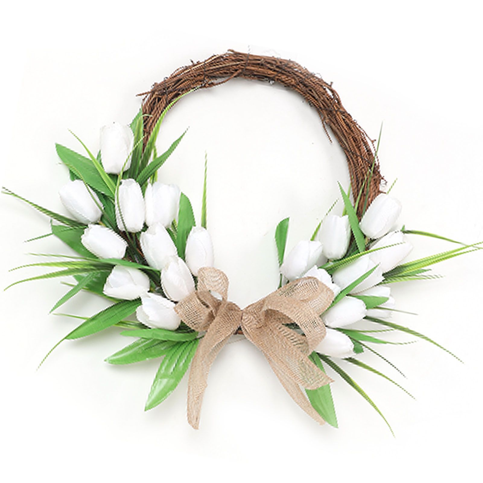 Front Door Wreath Hanging Decoration Simulated Flower Holiday Spring Home view 4