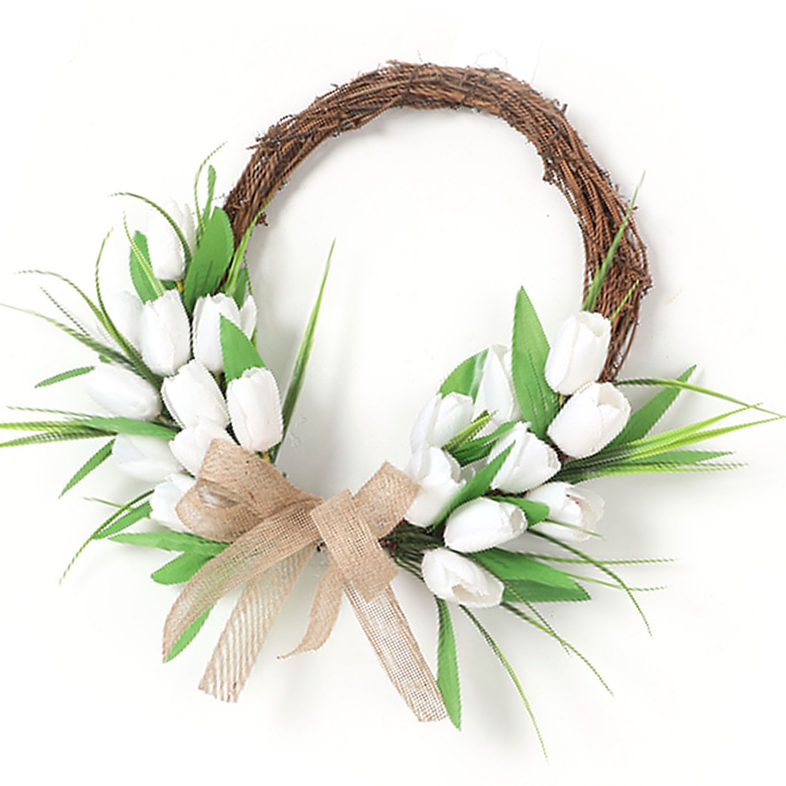 Front Door Wreath Hanging Decoration Simulated Flower Holiday Spring Home view 9