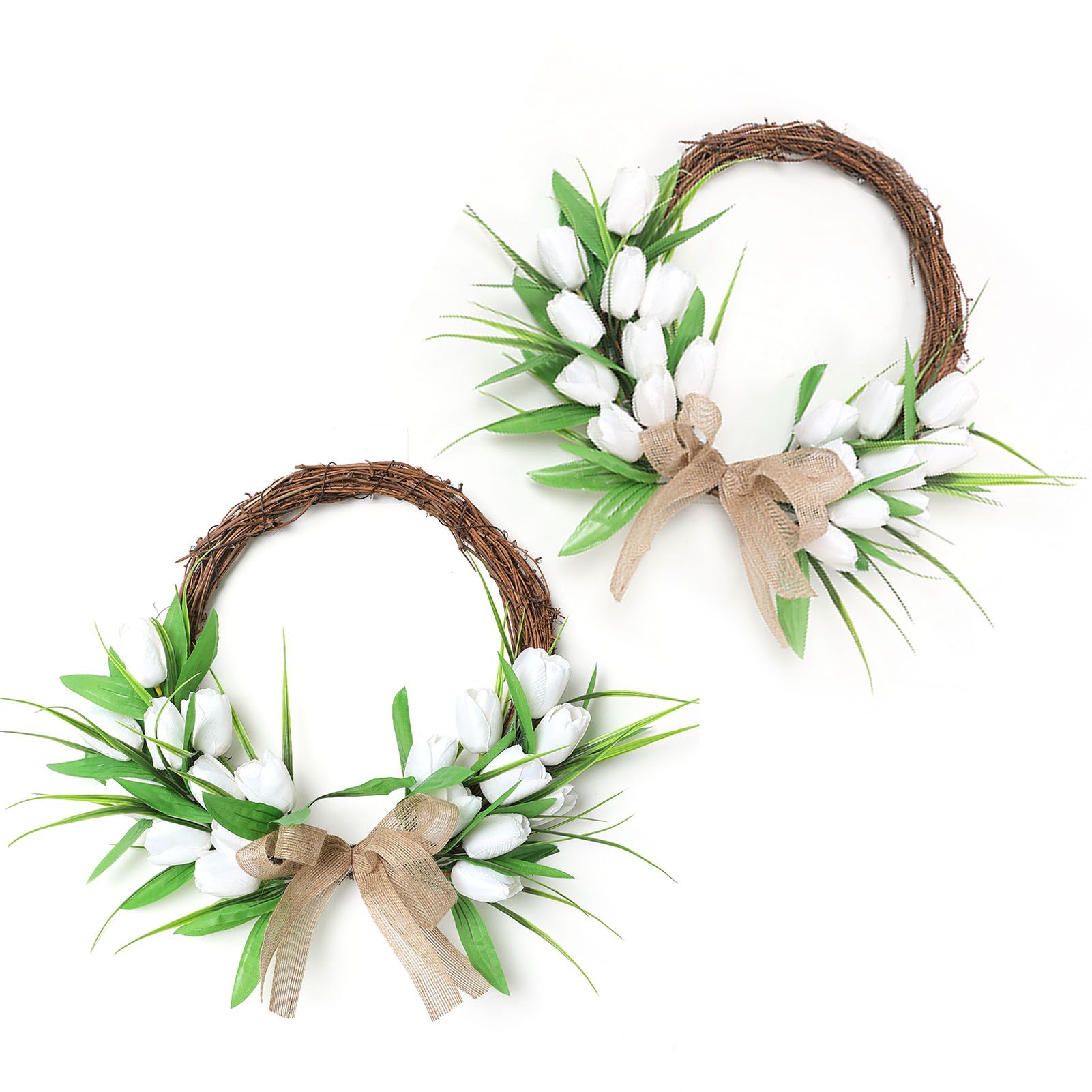 Front Door Wreath Hanging Decoration Simulated Flower Holiday Spring Home view 12