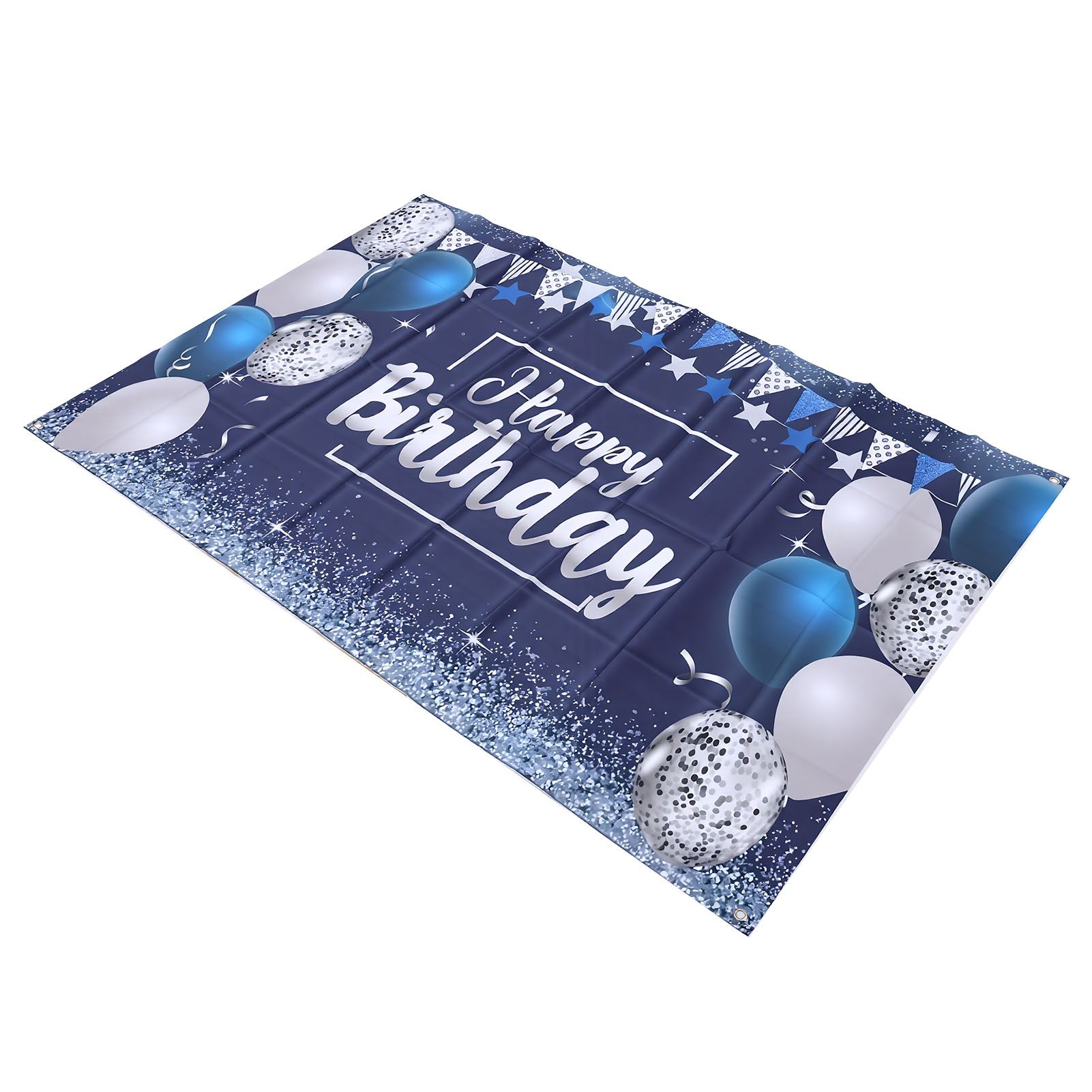 Birthday Party Backdrop Banner Glitter Balloon Gift Star Patterns Party view 4