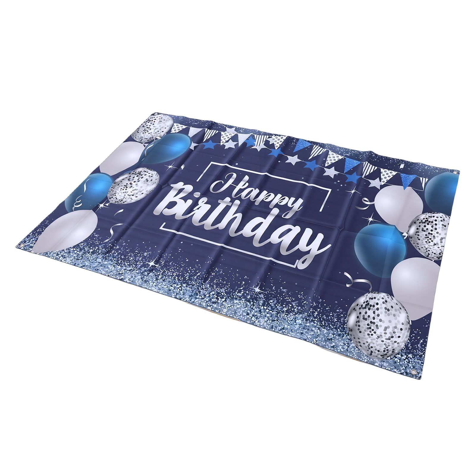 Birthday Party Backdrop Banner Glitter Balloon Gift Star Patterns Party view 6