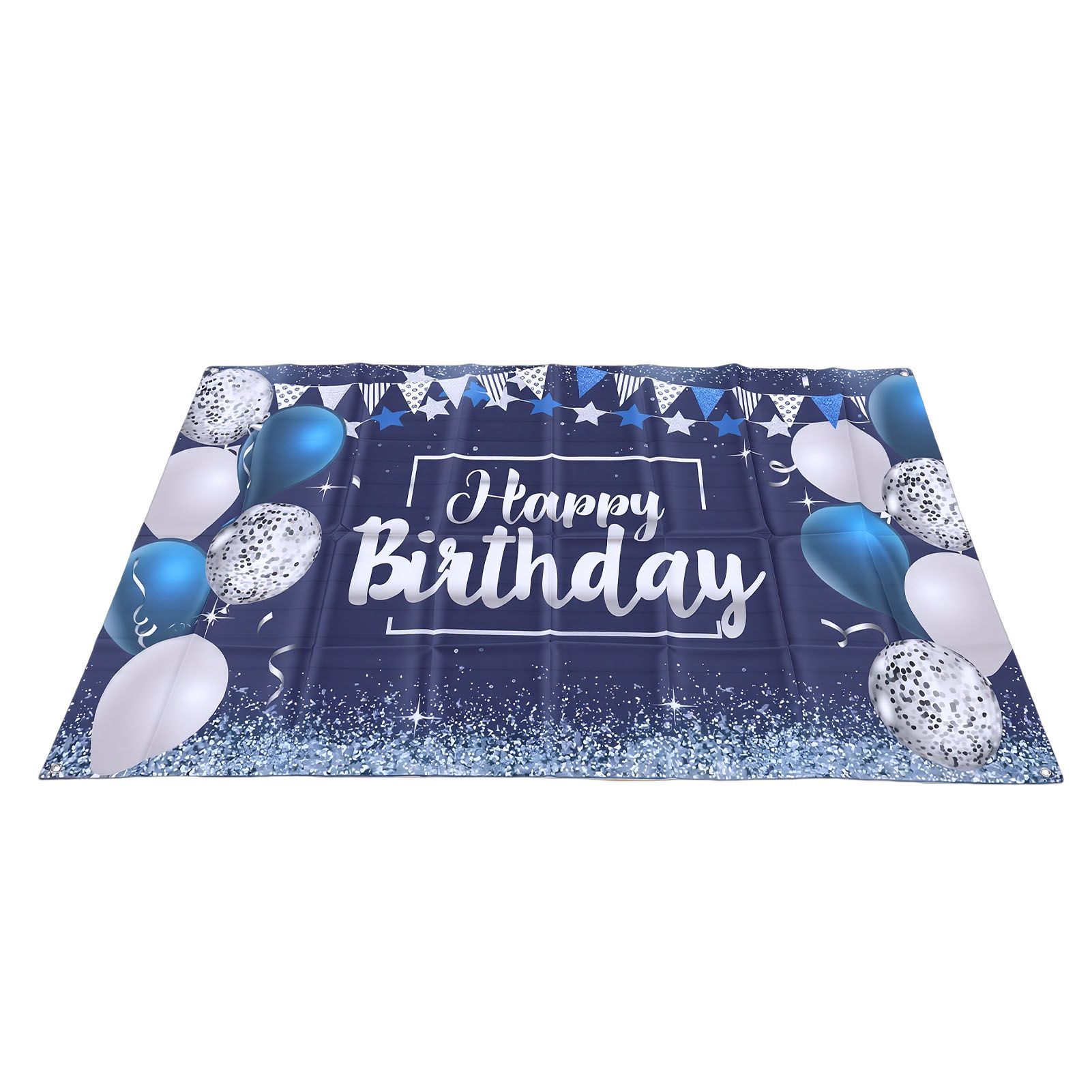 Birthday Party Backdrop Banner Glitter Balloon Gift Star Patterns Party view 8