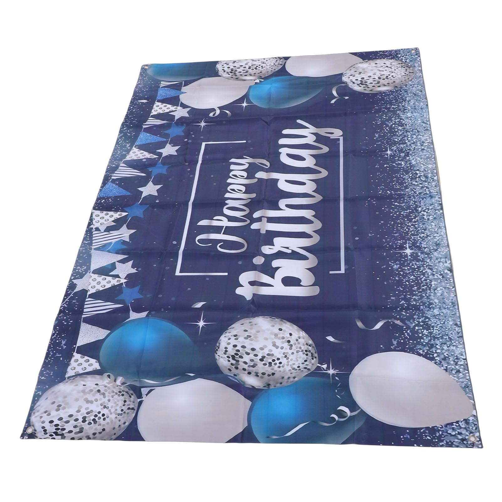 Birthday Party Backdrop Banner Glitter Balloon Gift Star Patterns Party view 12