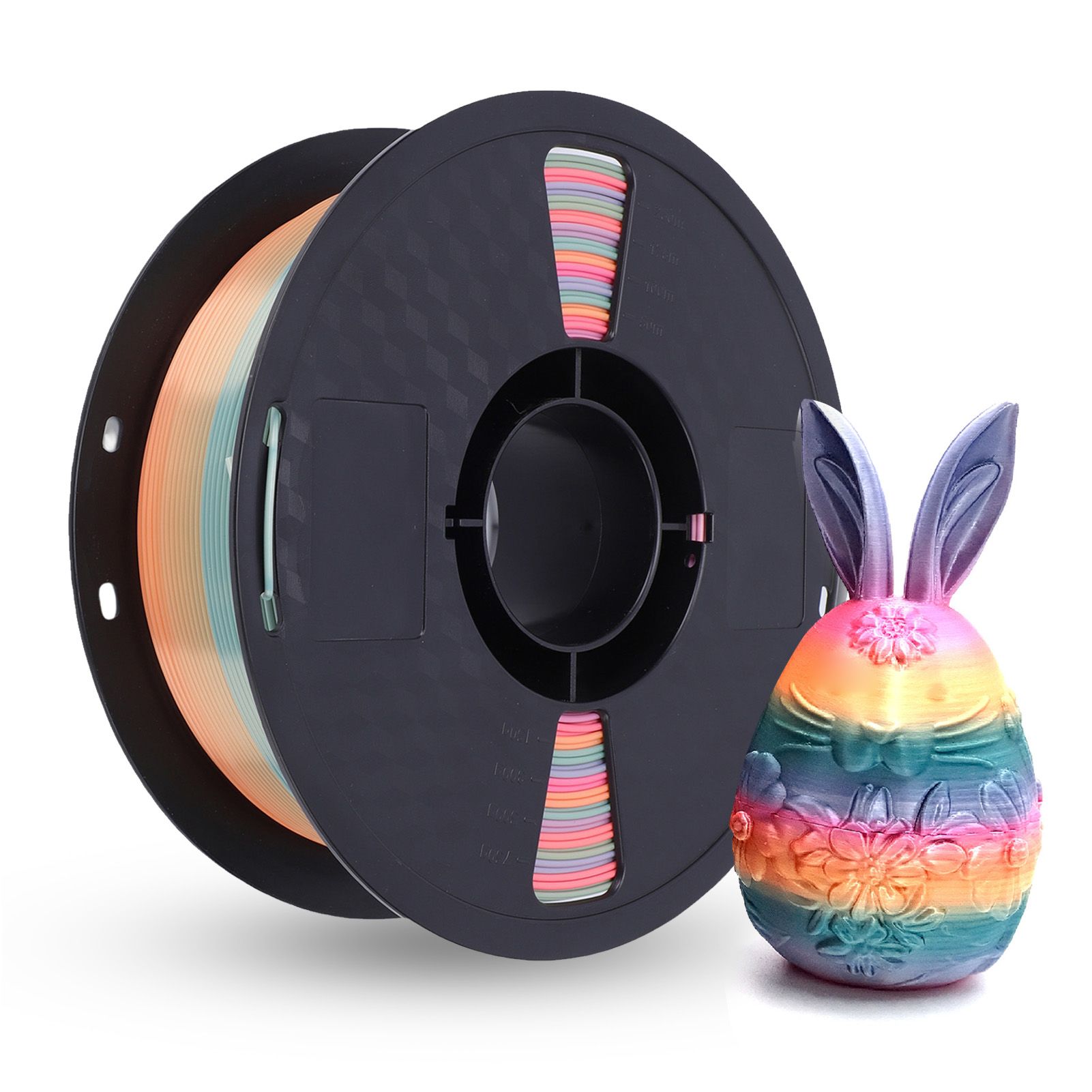 PLA Filament Fit for Bambu Lab 3D Printer Multicolor Gradient Silky 1.75mm 1KG view 12