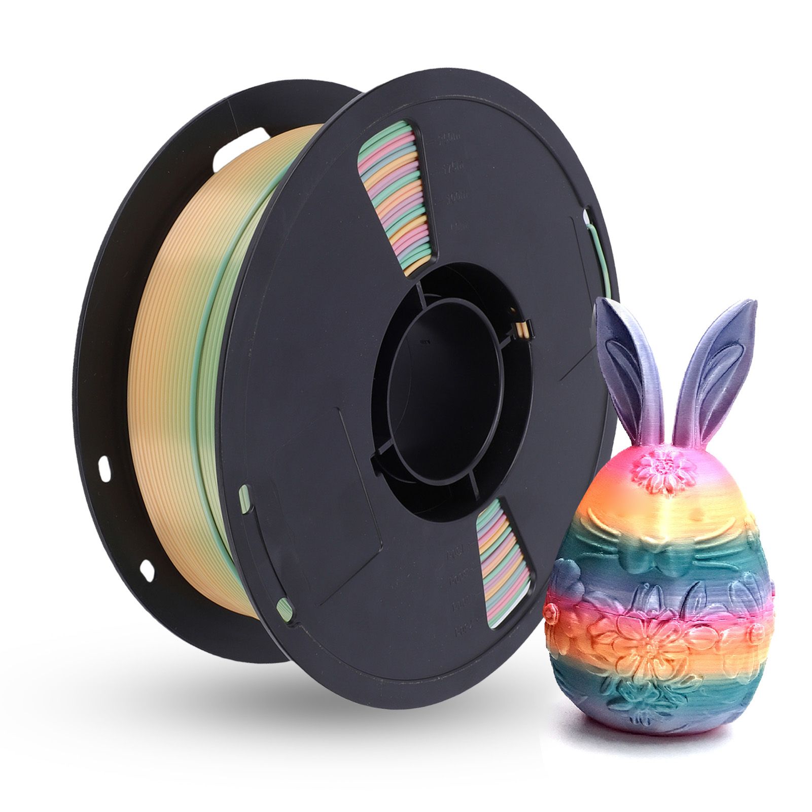 PLA Filament Fit for Bambu Lab 3D Printer Multicolor Gradient Silky 1.75mm 1KG view 12