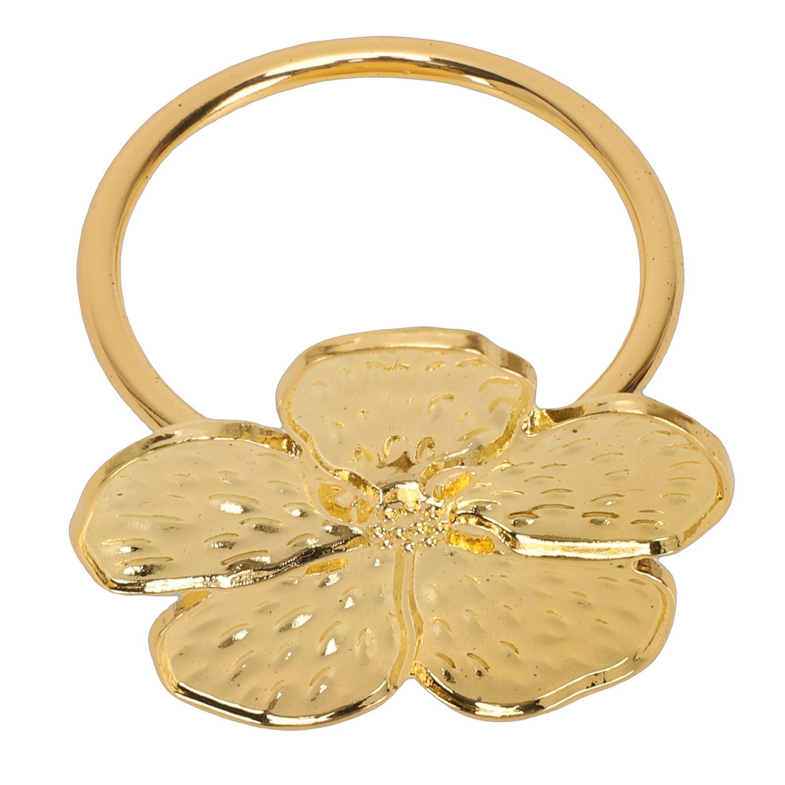 6 Pcs Floral Serviette Buckles Zinc Alloy Elegant Flower Napkin Holder Rings view 5