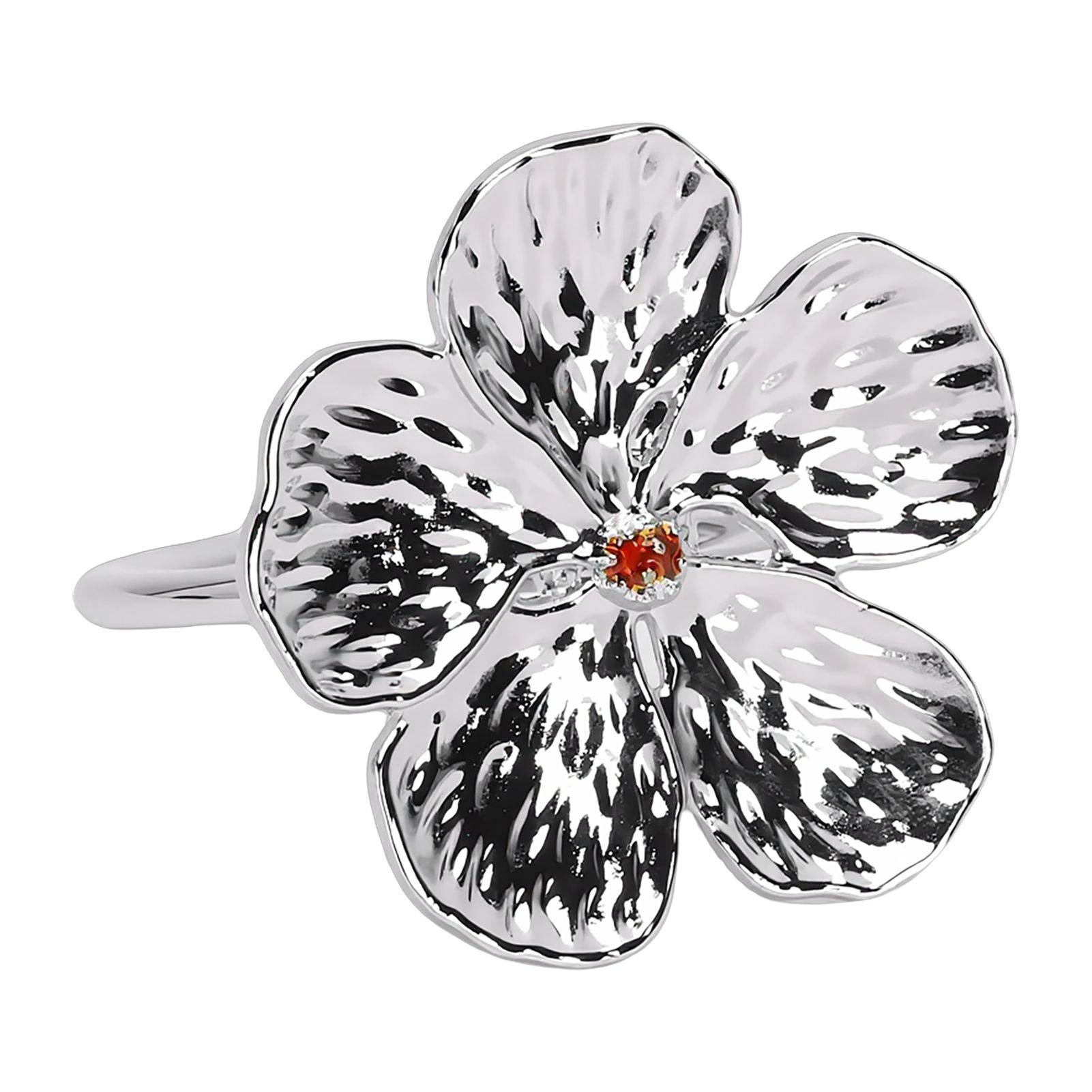 6 Pcs Floral Serviette Buckles Zinc Alloy Elegant Flower Napkin Holder Rings view 5