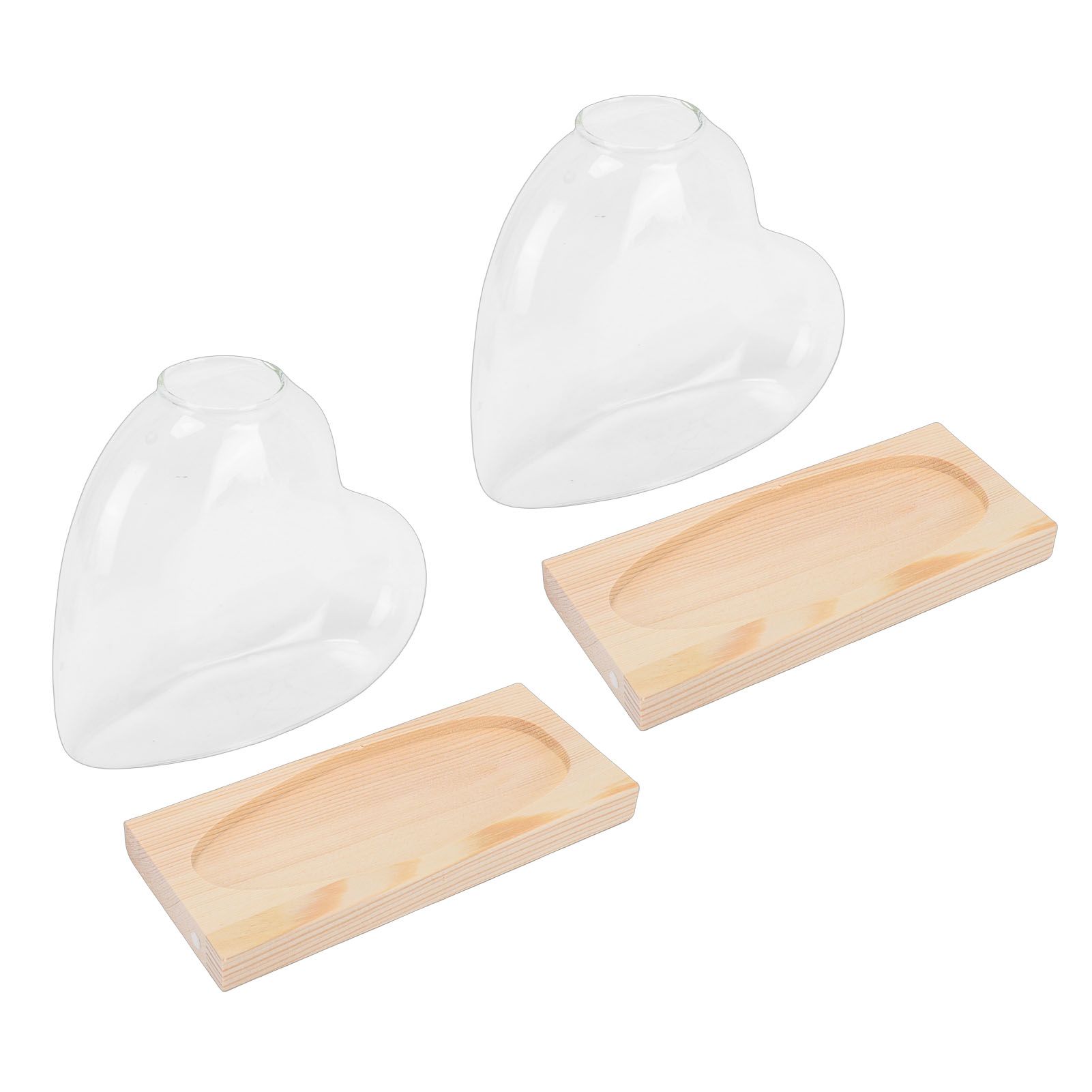 2PCS Propagation Vases Heart Shaped Glass Desktop Planter Plant Propagation view 9