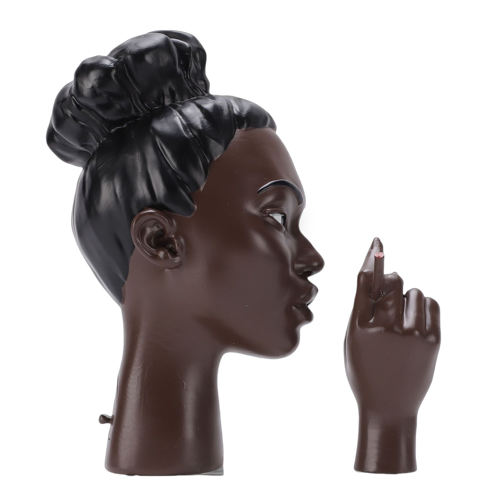Head Scents Holder Funny Elegant Black Women Head Shaped Resin Home Office view 7