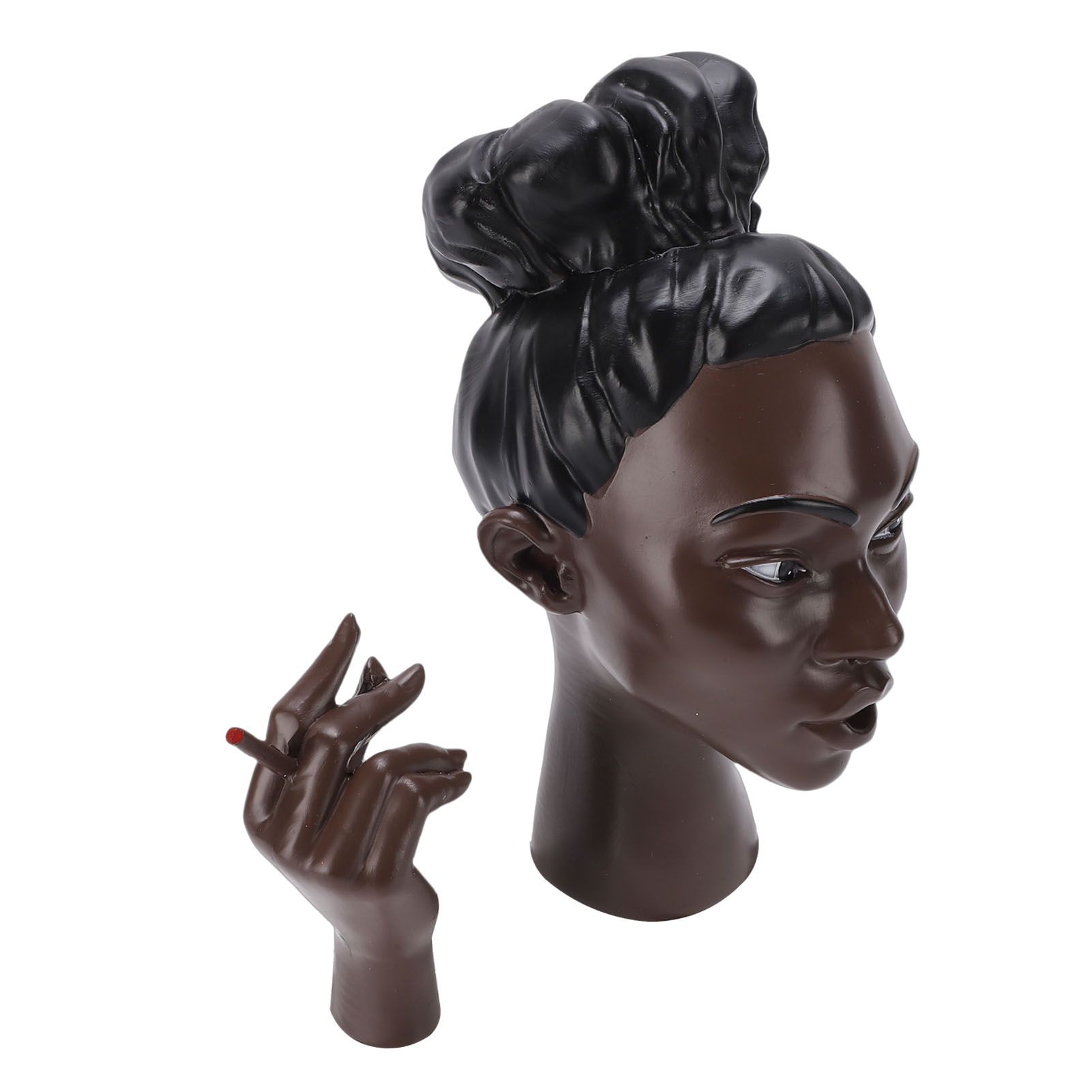 Head Scents Holder Funny Elegant Black Women Head Shaped Resin Home Office view 10