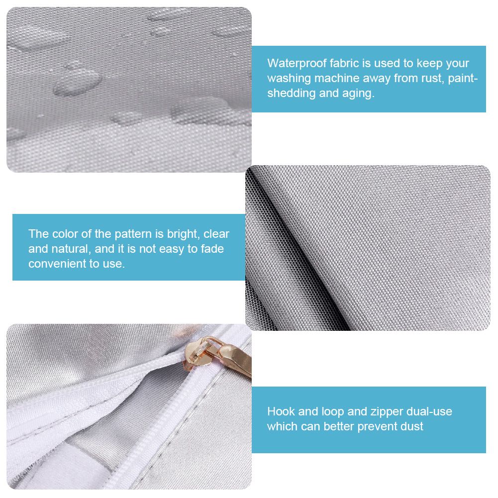 Cartoon Oxford Cloth Washing Machine Cover Waterproof Upper Open Dual Use Dust view 8