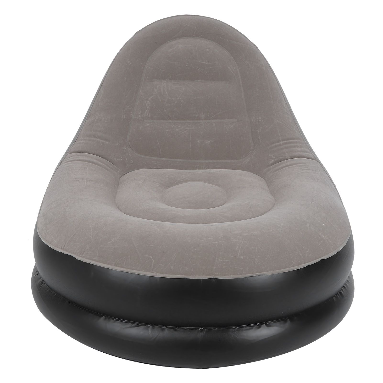 Modern Inflatable Folding Recliner Sofa Chair with Footstool for Living Room view 4