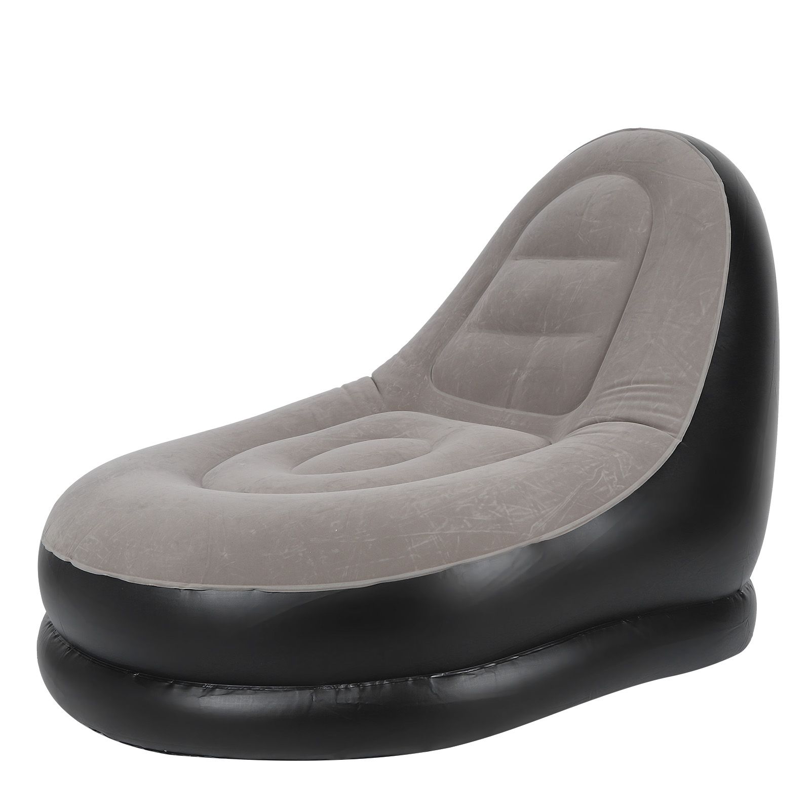 Modern Inflatable Folding Recliner Sofa Chair with Footstool for Living Room view 5