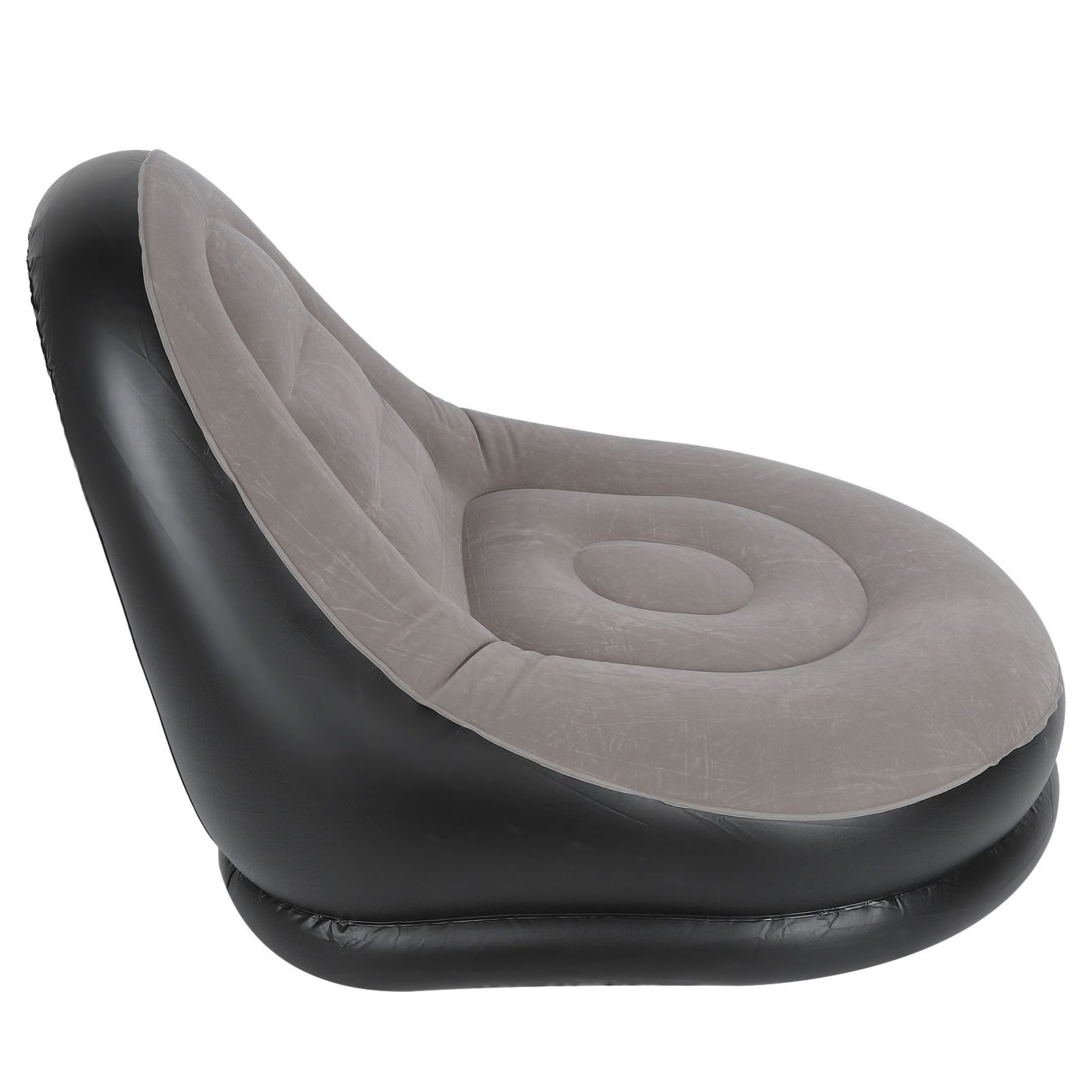 Modern Inflatable Folding Recliner Sofa Chair with Footstool for Living Room view 6