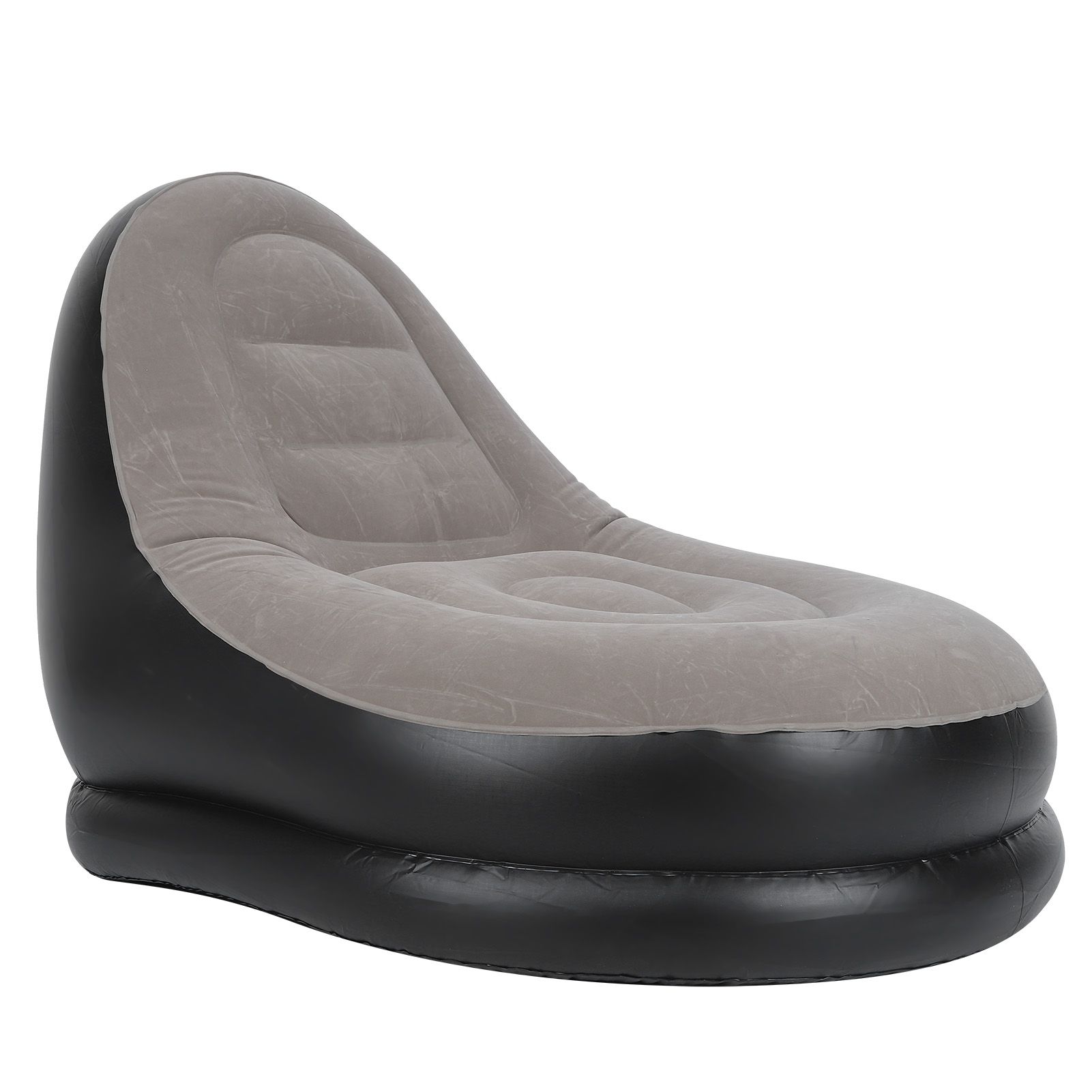 Modern Inflatable Folding Recliner Sofa Chair with Footstool for Living Room view 7