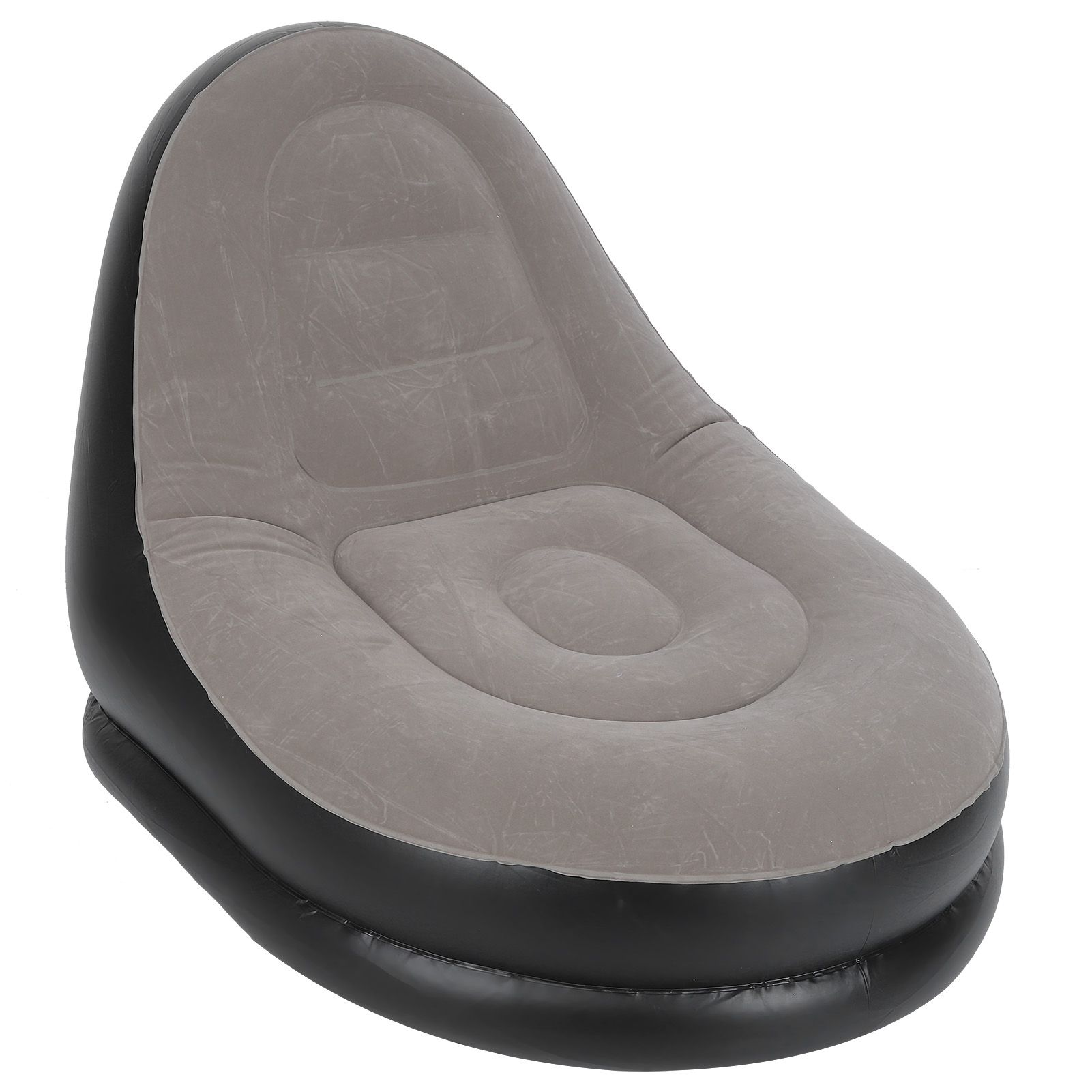 Modern Inflatable Folding Recliner Sofa Chair with Footstool for Living Room view 8