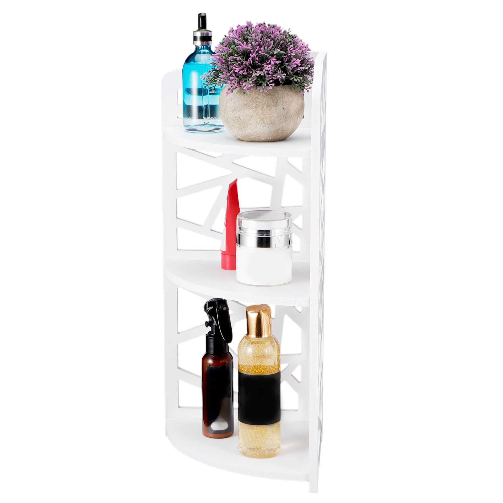 3 Tier Small Corner Shelves Plant Standing Rack for Small Spaces Bathroom view 7