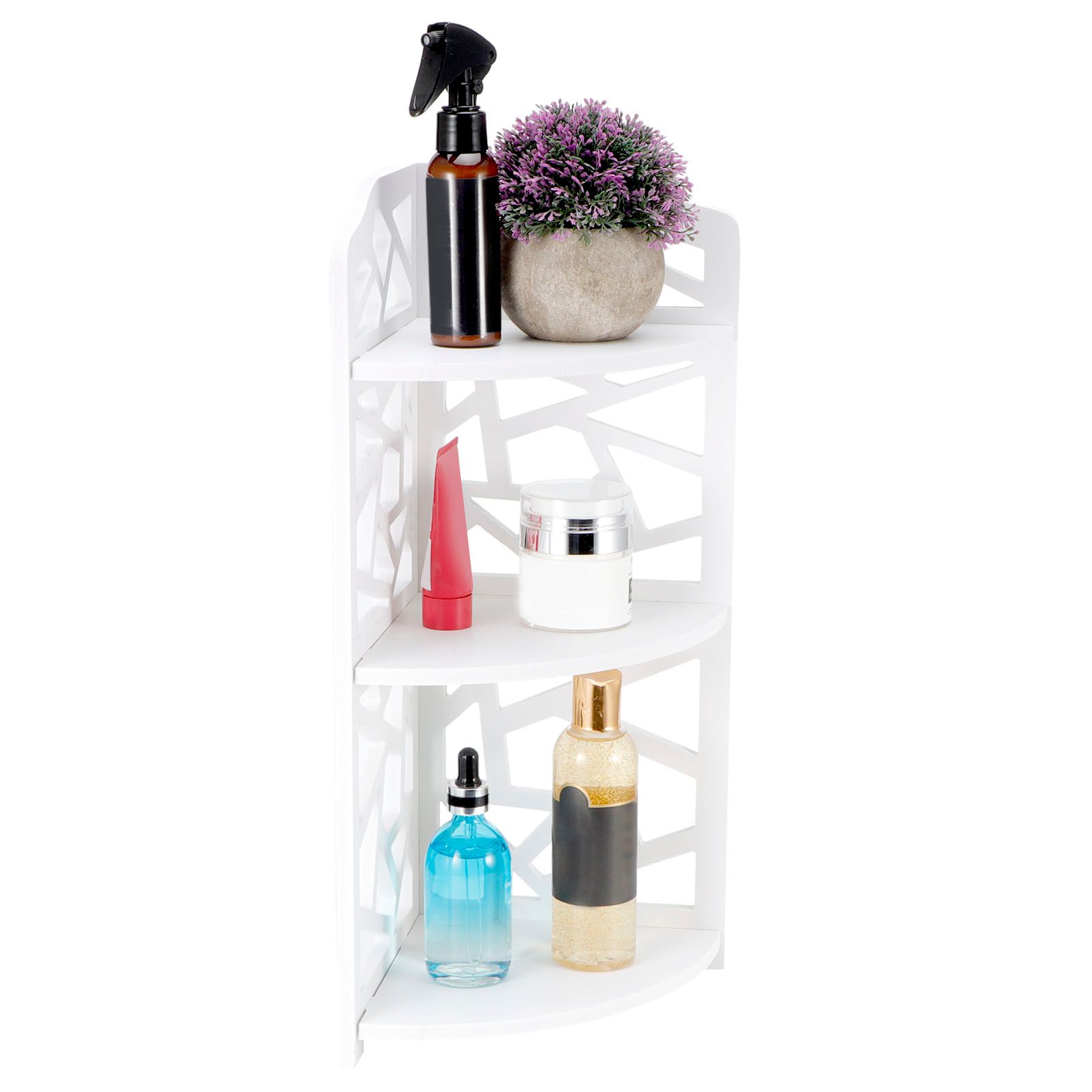 3 Tier Small Corner Shelves Plant Standing Rack for Small Spaces Bathroom view 8