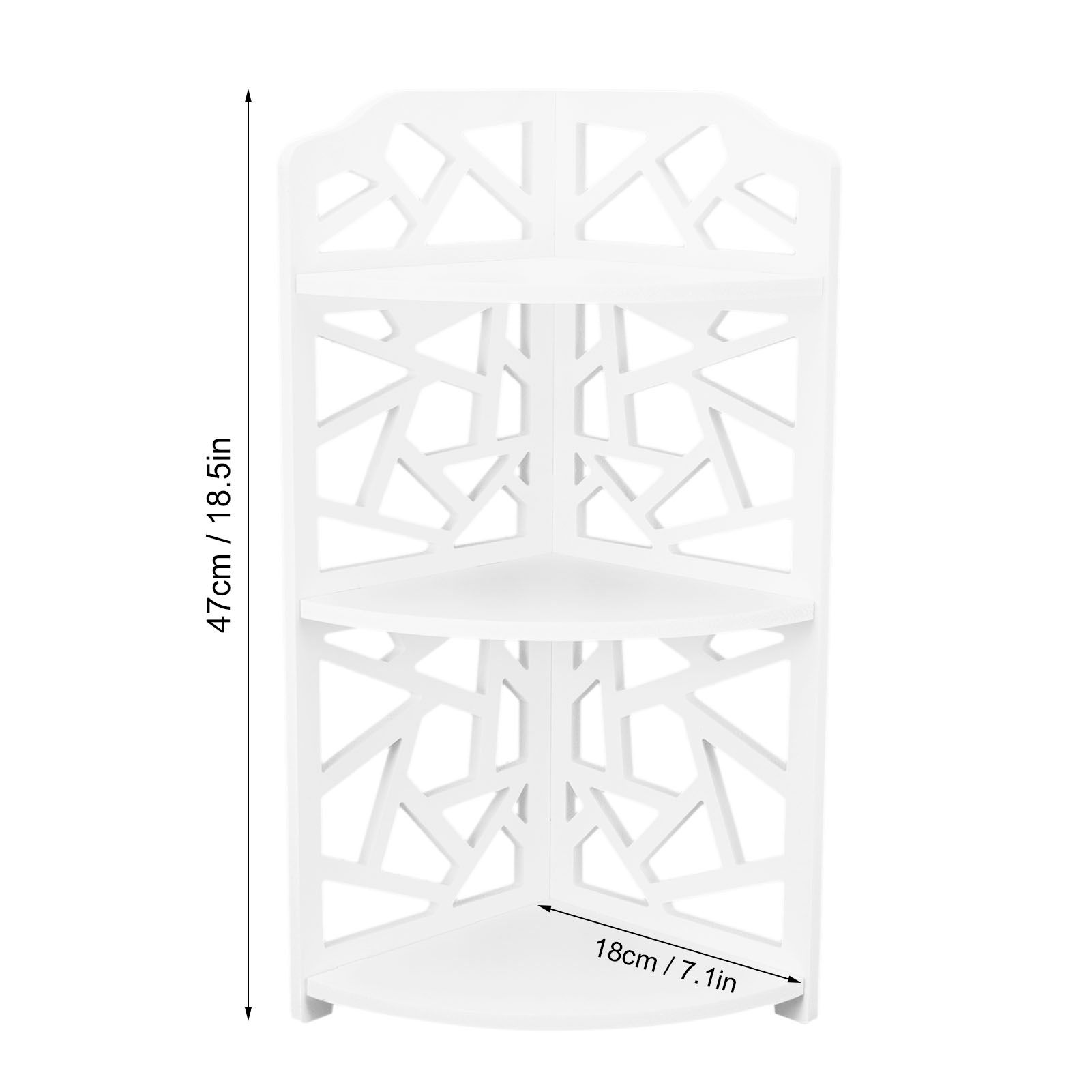 3 Tier Small Corner Shelves Plant Standing Rack for Small Spaces Bathroom view 12