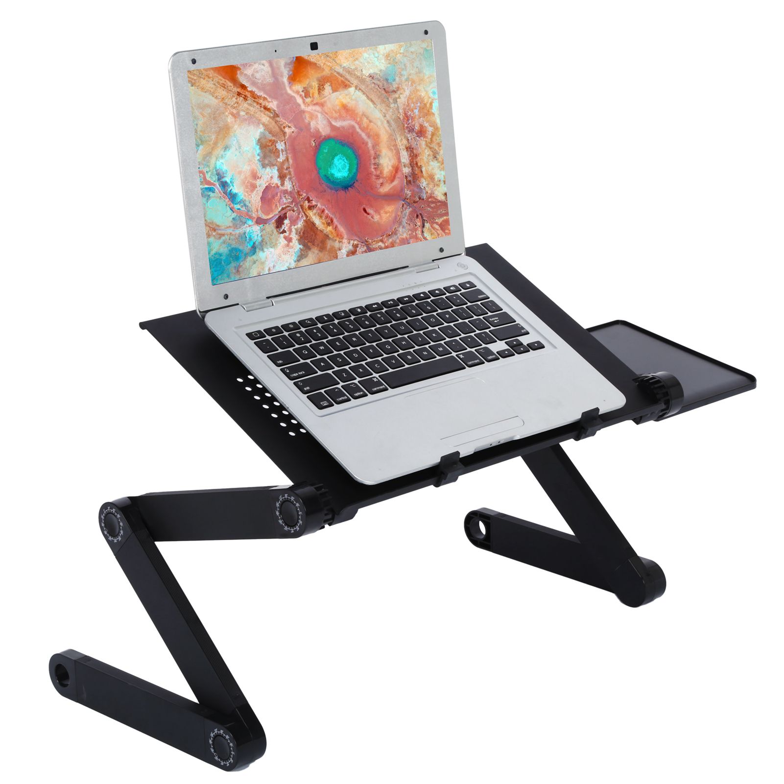 Laptop Desk with Mouse Board Portable Aluminum Alloy Adjustable Folding view 8