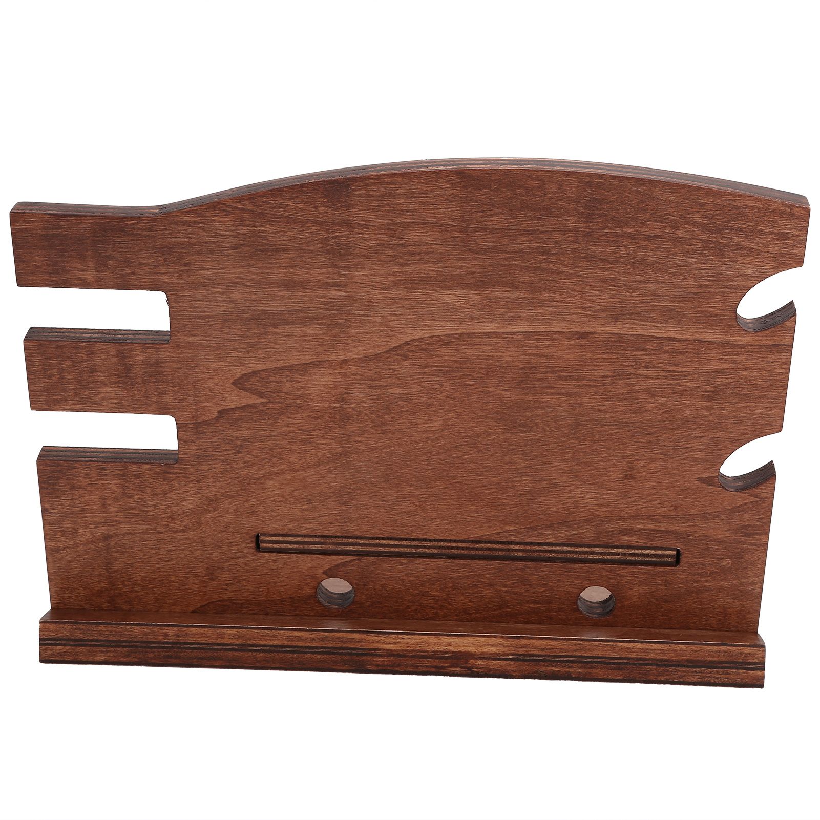 Wood Phone Docking Station Desk Storage Bracket Key Holder Wallet Stand Watch view 6
