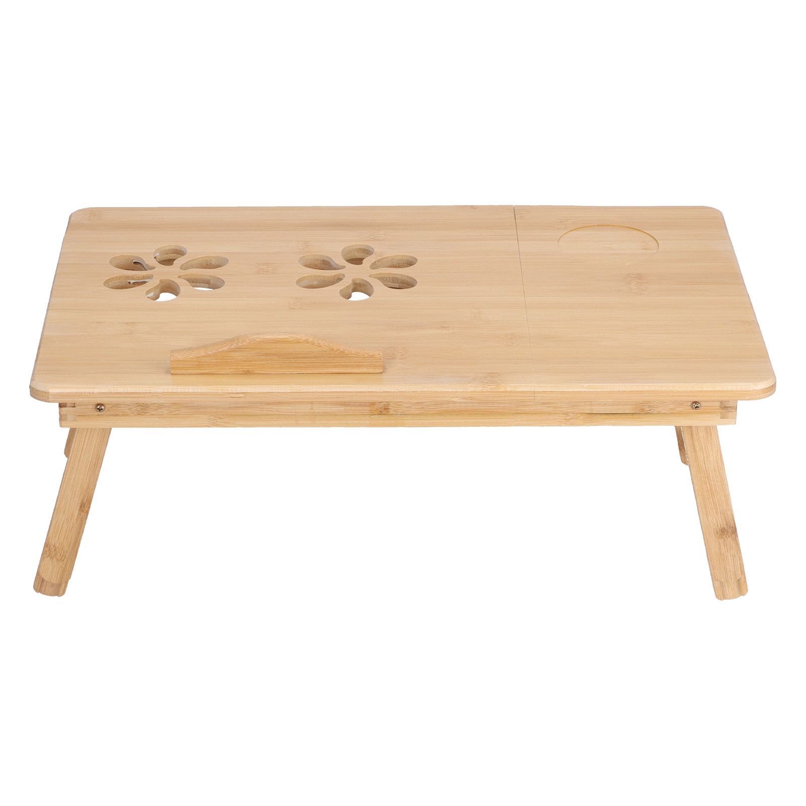 Multi Function Folding Bamboo Laptop Table Adjustable Laptop Holder Study Desk view 2