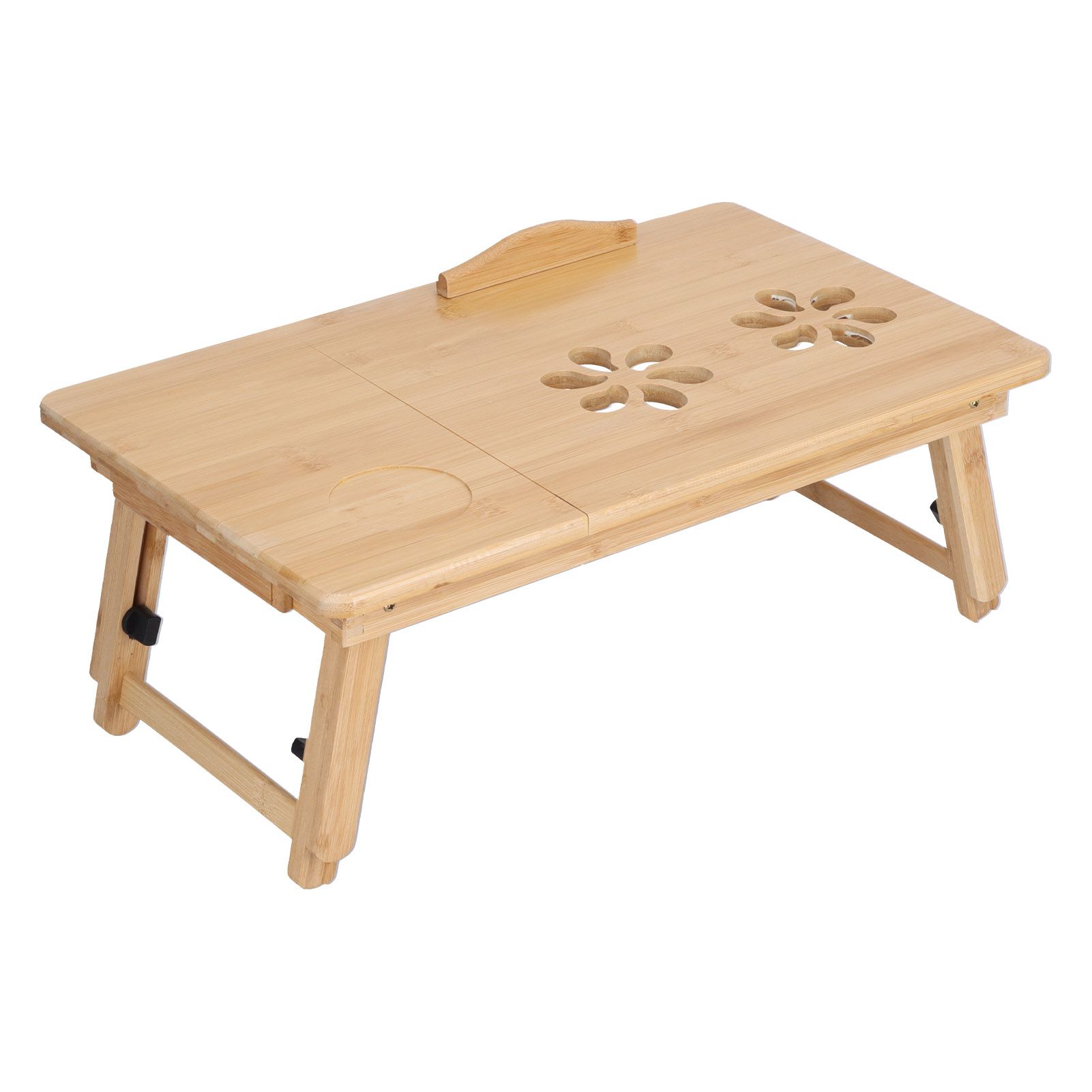 Multi Function Folding Bamboo Laptop Table Adjustable Laptop Holder Study Desk view 4