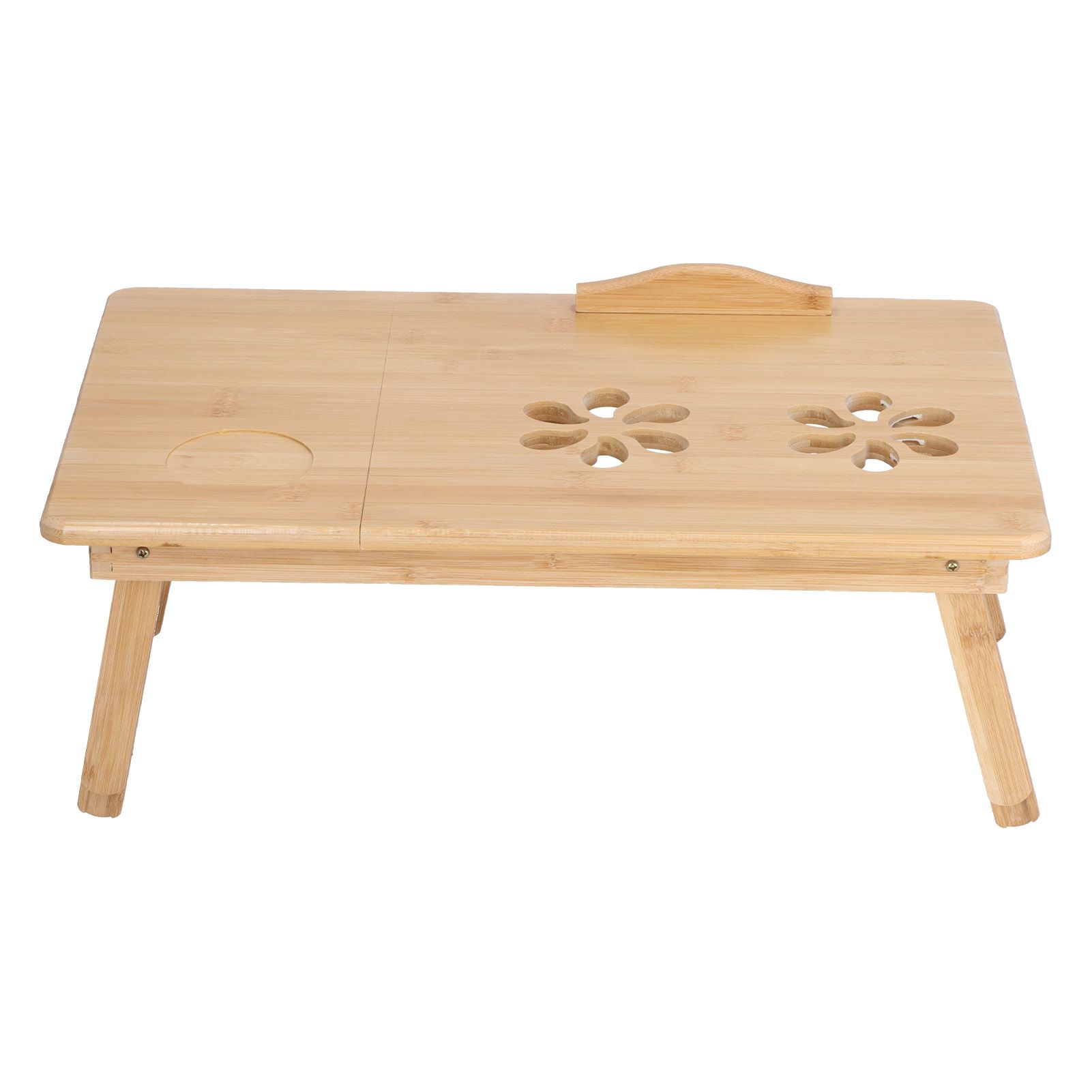 Multi Function Folding Bamboo Laptop Table Adjustable Laptop Holder Study Desk view 5