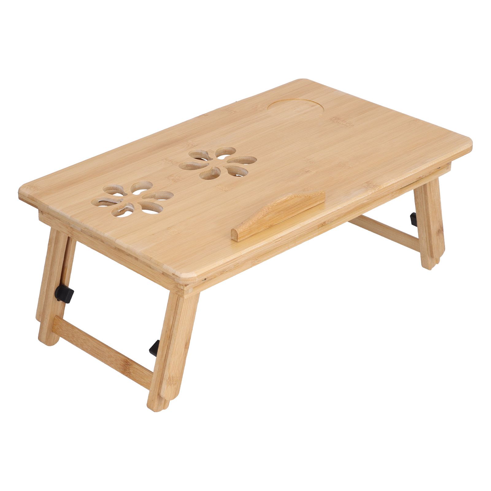 Multi Function Folding Bamboo Laptop Table Adjustable Laptop Holder Study Desk view 7