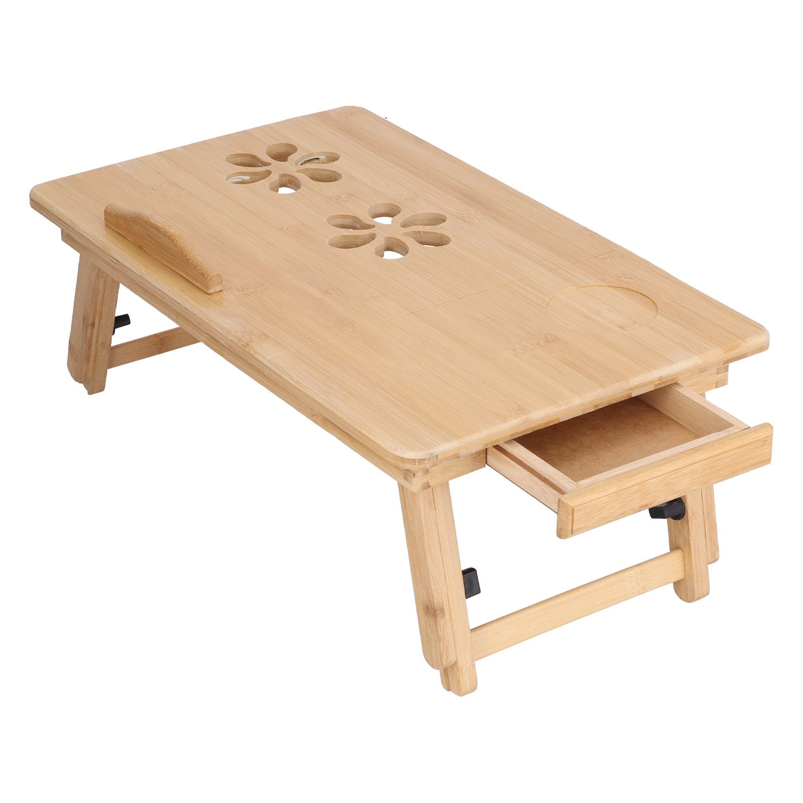 Multi Function Folding Bamboo Laptop Table Adjustable Laptop Holder Study Desk view 9