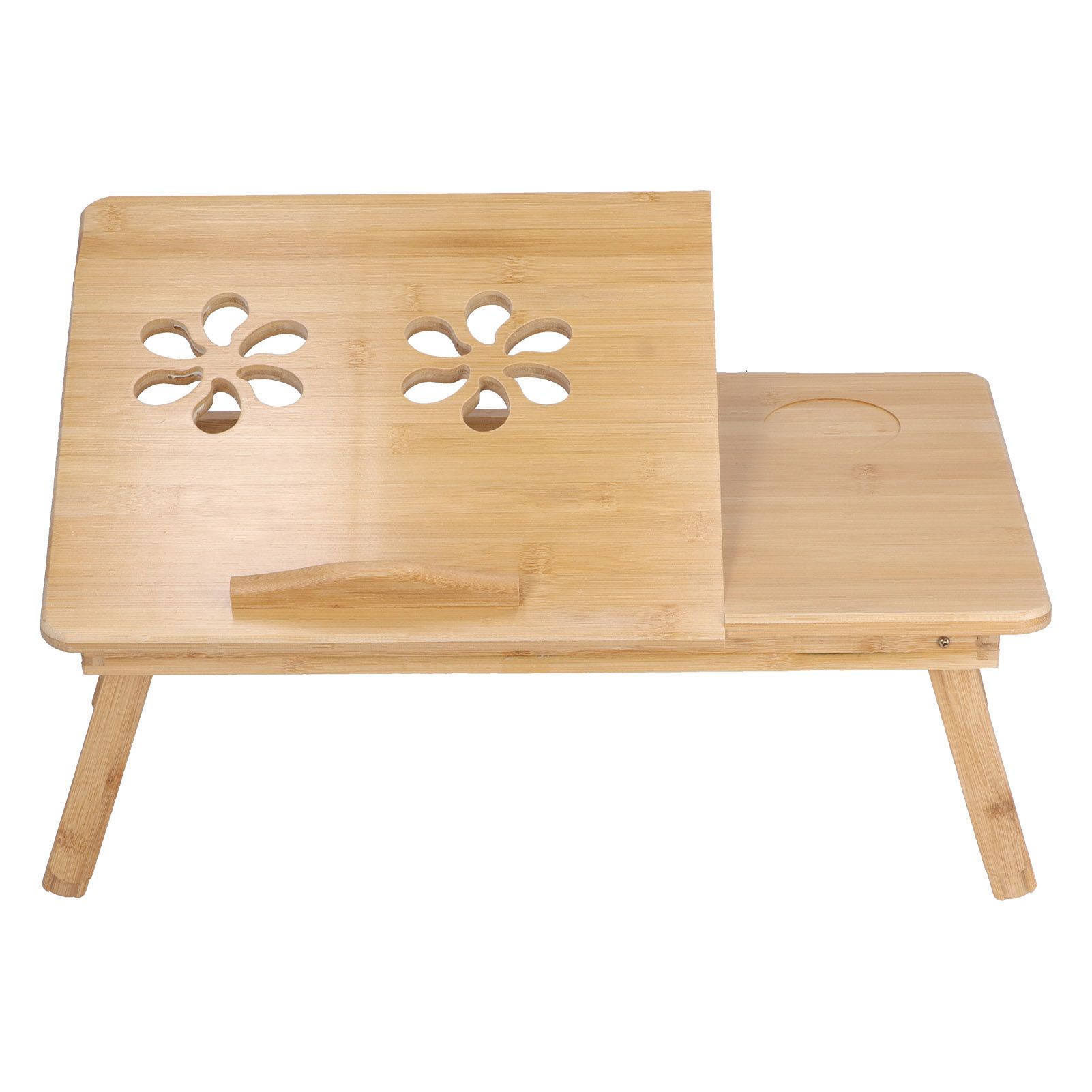 Multi Function Folding Bamboo Laptop Table Adjustable Laptop Holder Study Desk view 10