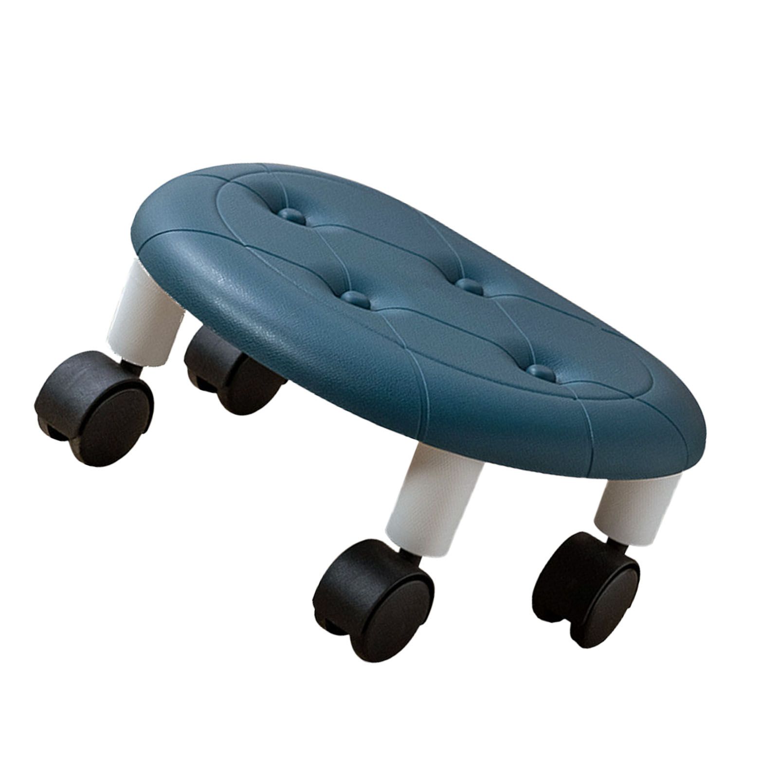 Low Roller Seating PU Surface Plastic Structure Movable Universal Wheels Stool
