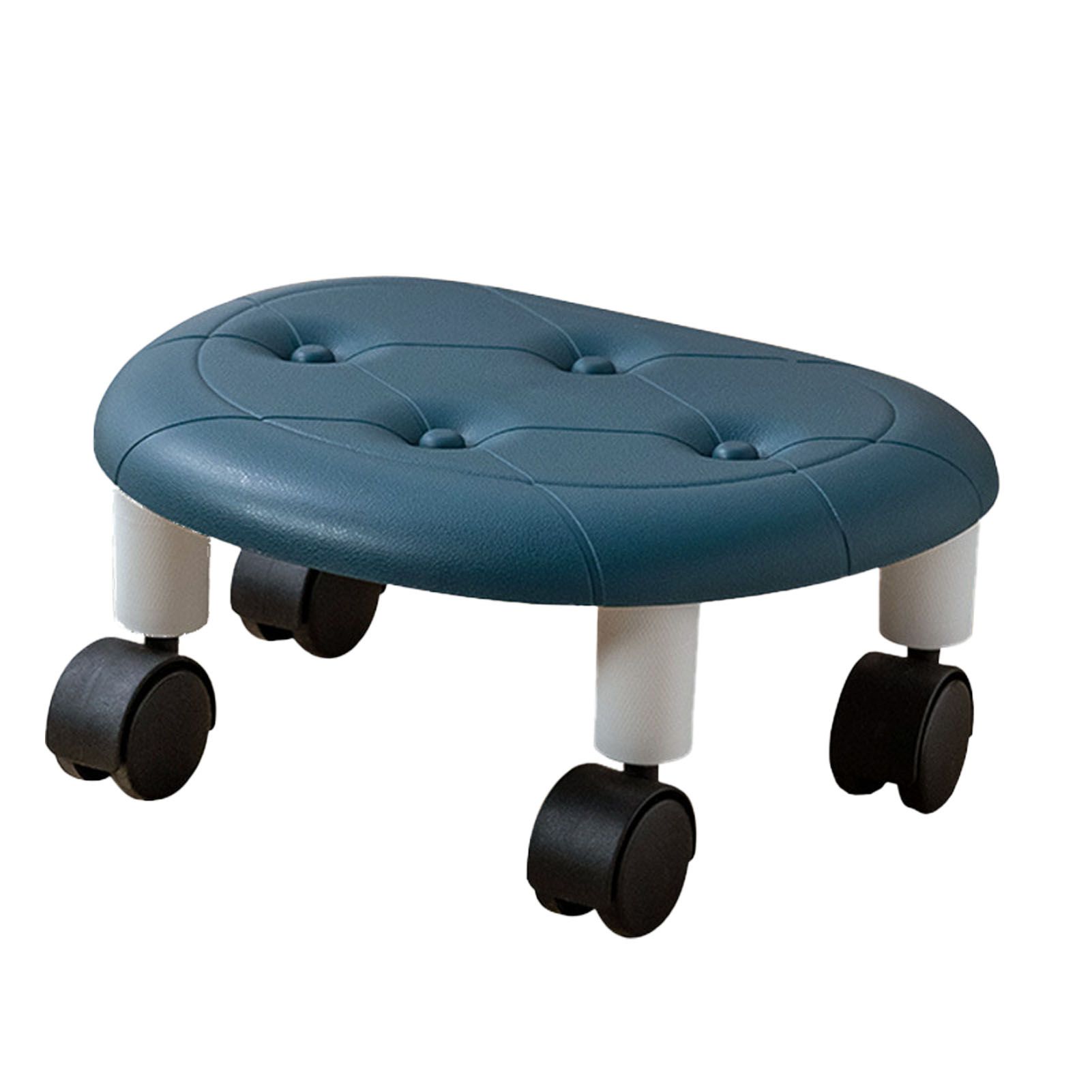 Low Roller Seating PU Surface Plastic Structure Movable Universal Wheels Stool view 3