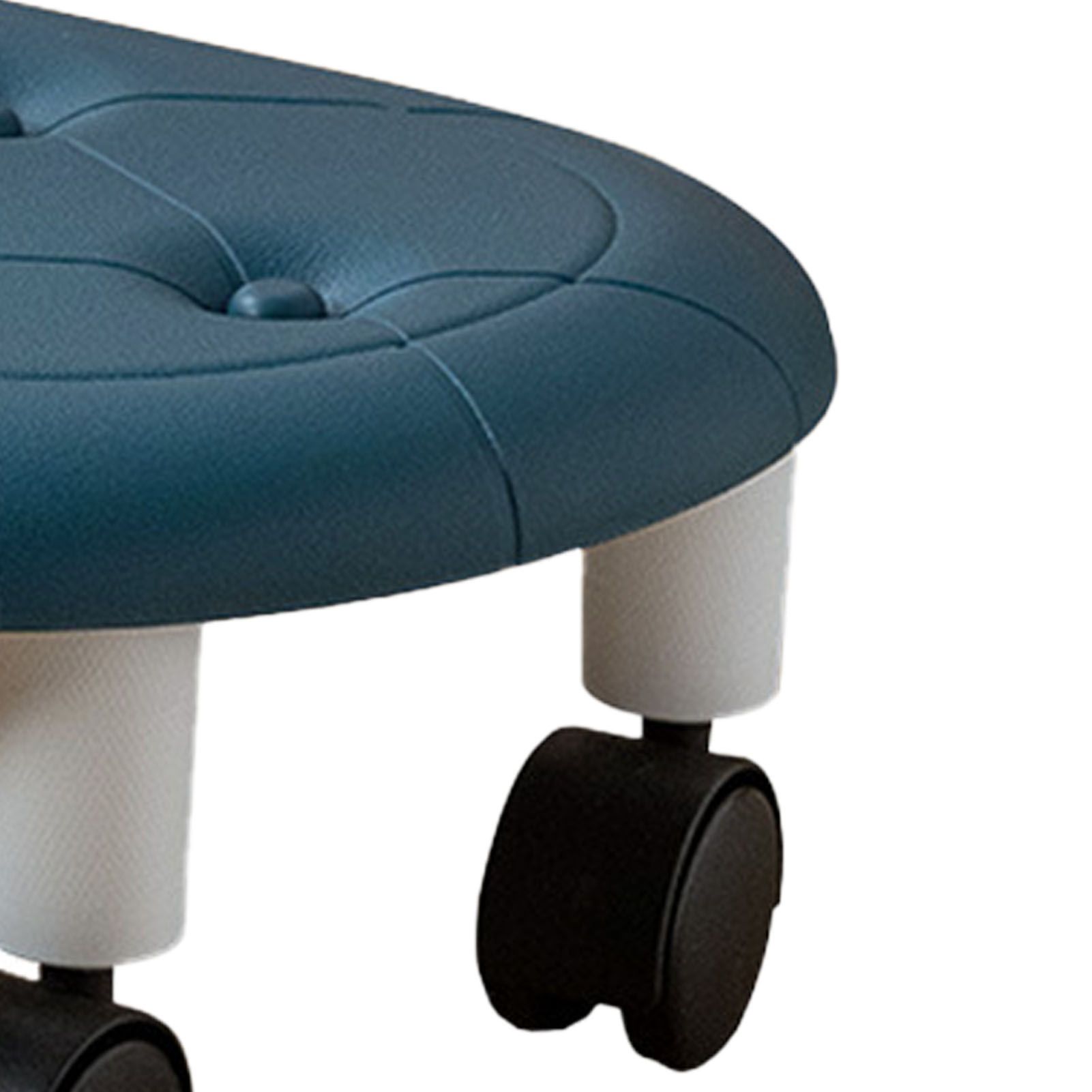 Low Roller Seating PU Surface Plastic Structure Movable Universal Wheels Stool view 5