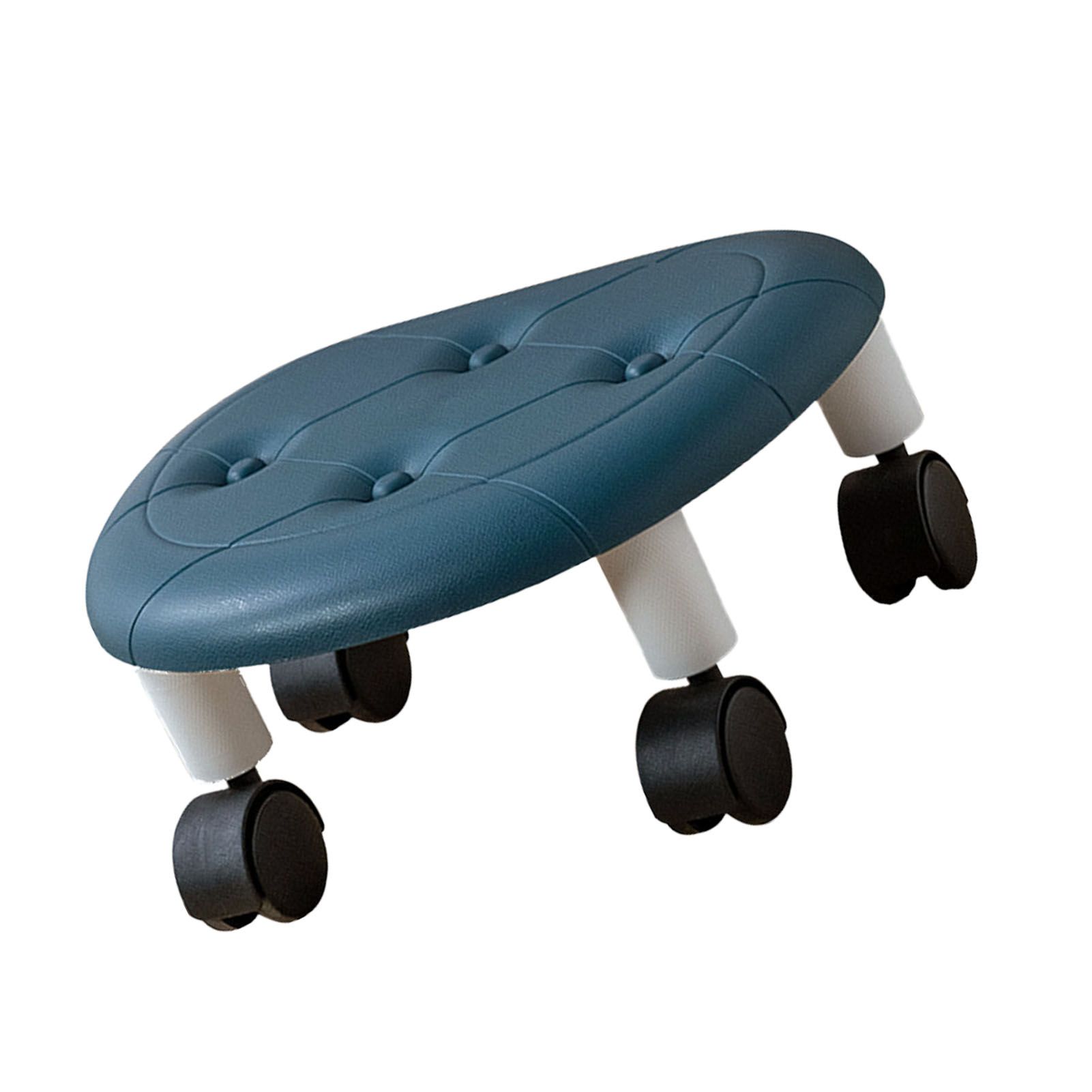 Low Roller Seating PU Surface Plastic Structure Movable Universal Wheels Stool view 6