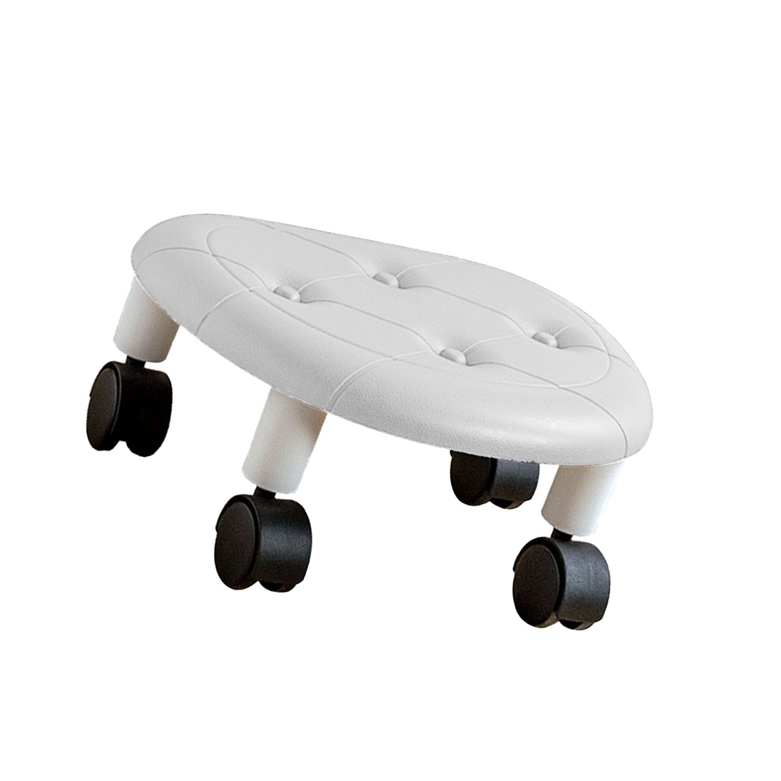 Low Roller Seating PU Surface Plastic Structure Movable Universal Wheels Stool