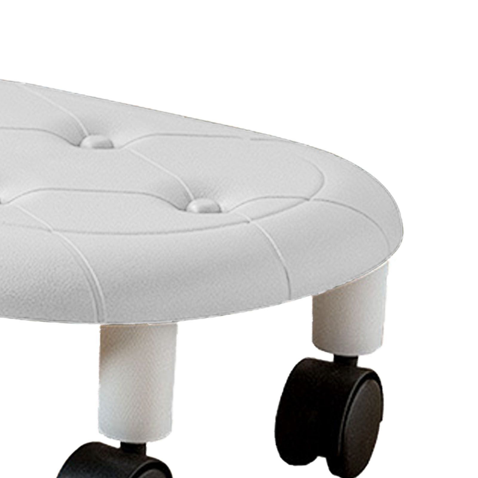 Low Roller Seating PU Surface Plastic Structure Movable Universal Wheels Stool view 2