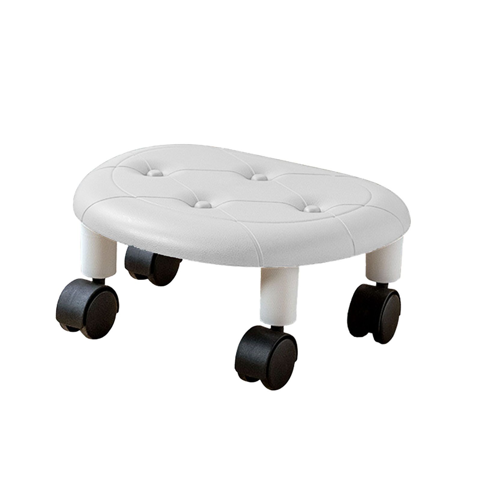 Low Roller Seating PU Surface Plastic Structure Movable Universal Wheels Stool view 3