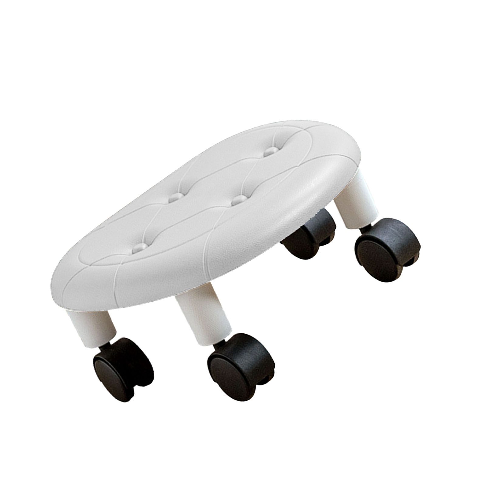 Low Roller Seating PU Surface Plastic Structure Movable Universal Wheels Stool view 4