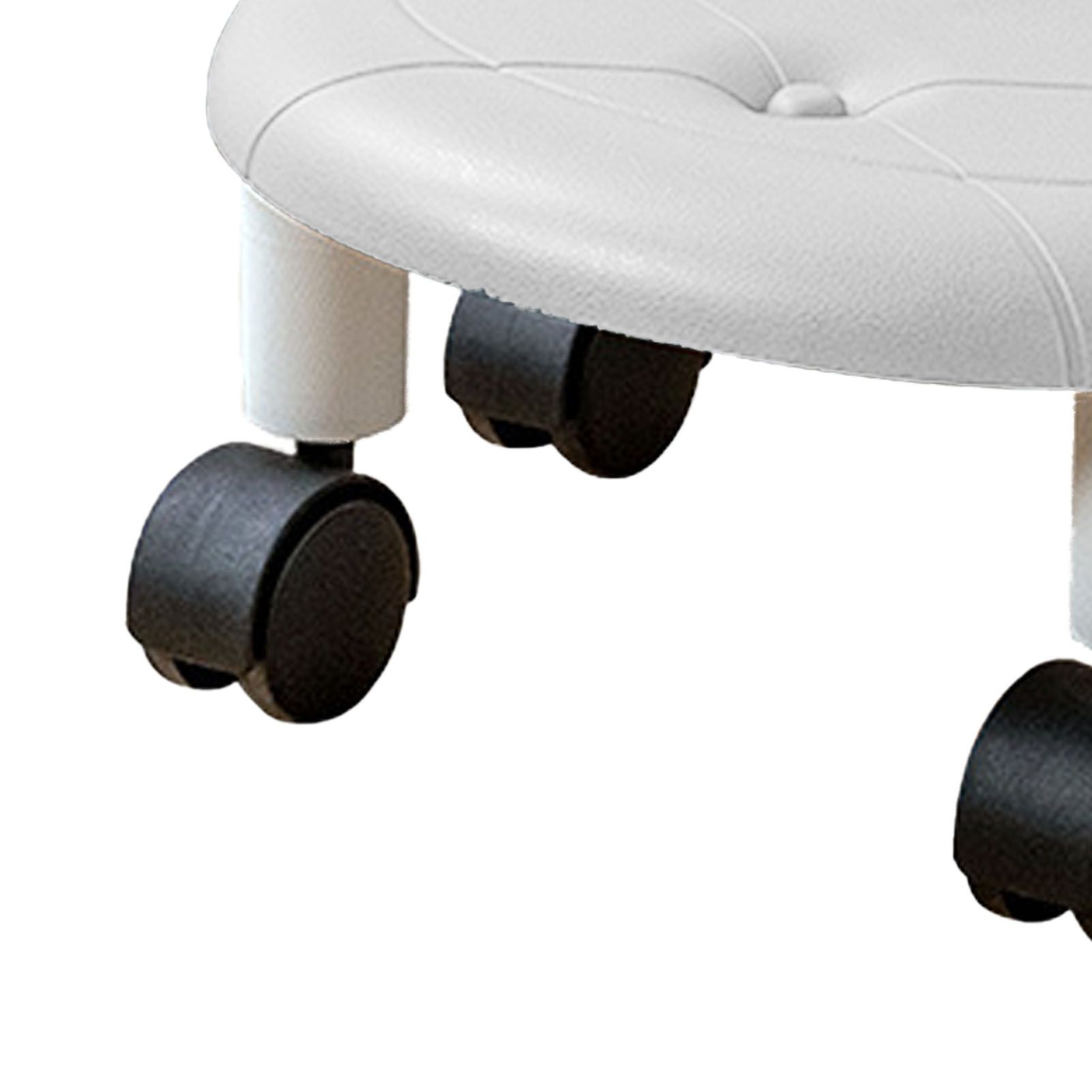 Low Roller Seating PU Surface Plastic Structure Movable Universal Wheels Stool view 5